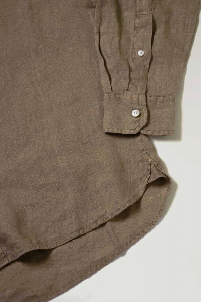 BAND COLLAR LINEN SHIRT