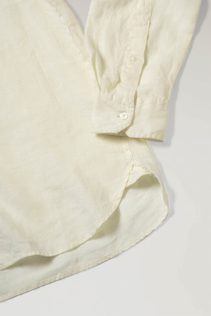 BAND COLLAR LINEN SHIRT