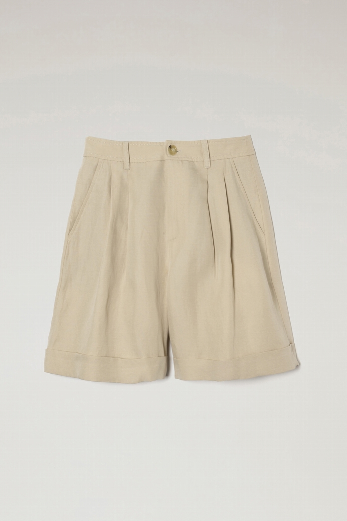 VISCOSE LINEN SHORTS