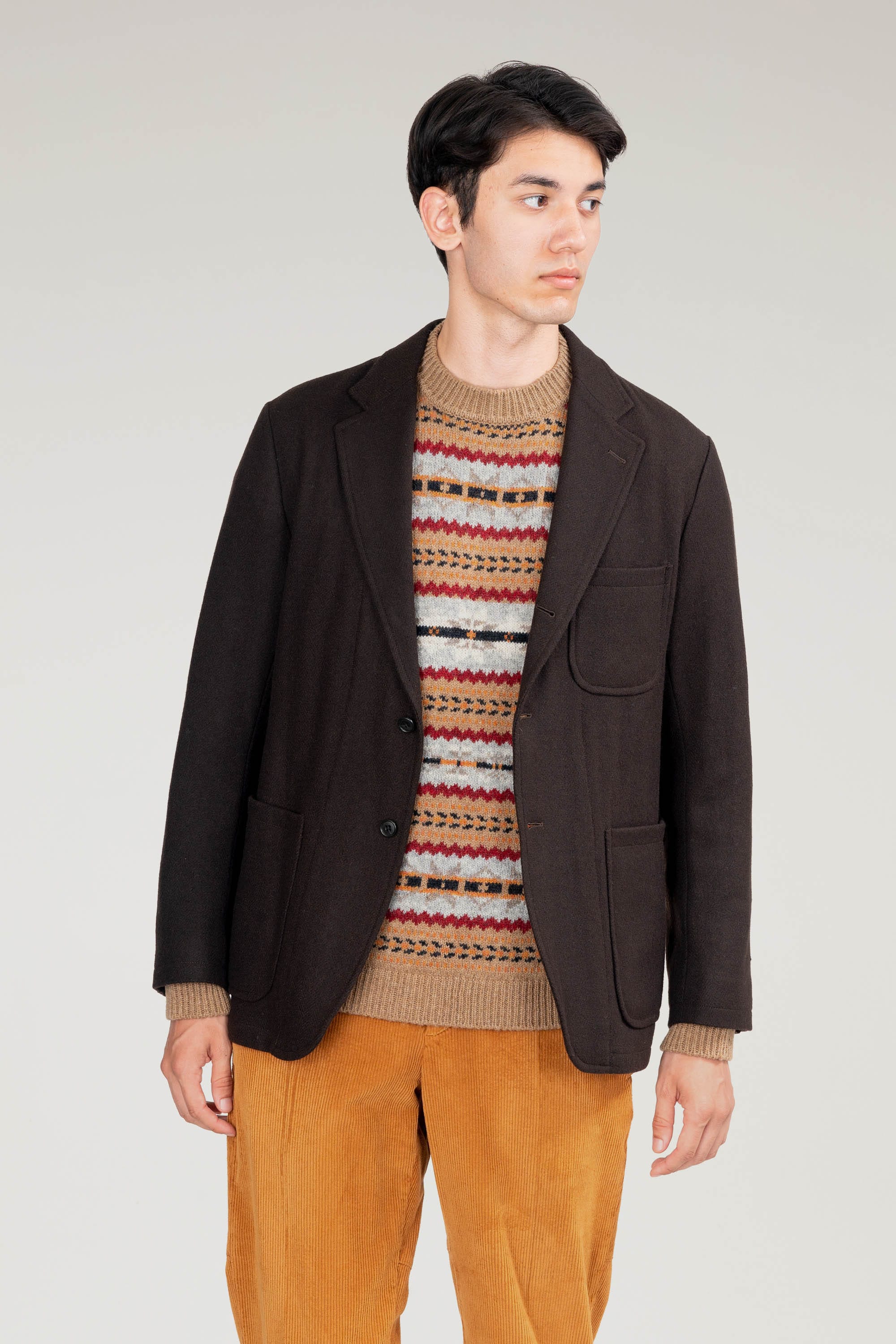 WOOL HERRINGBORN JACKET