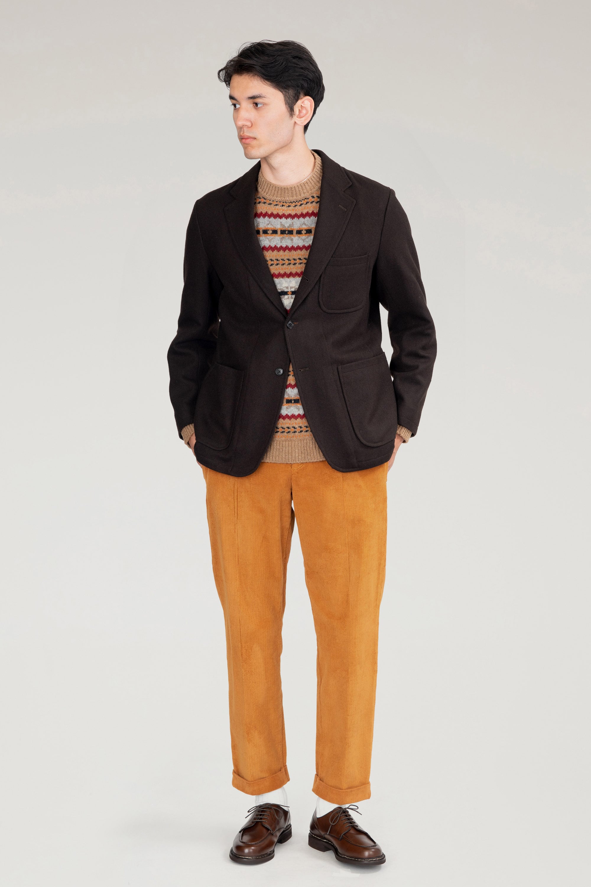 WOOL HERRINGBORN JACKET