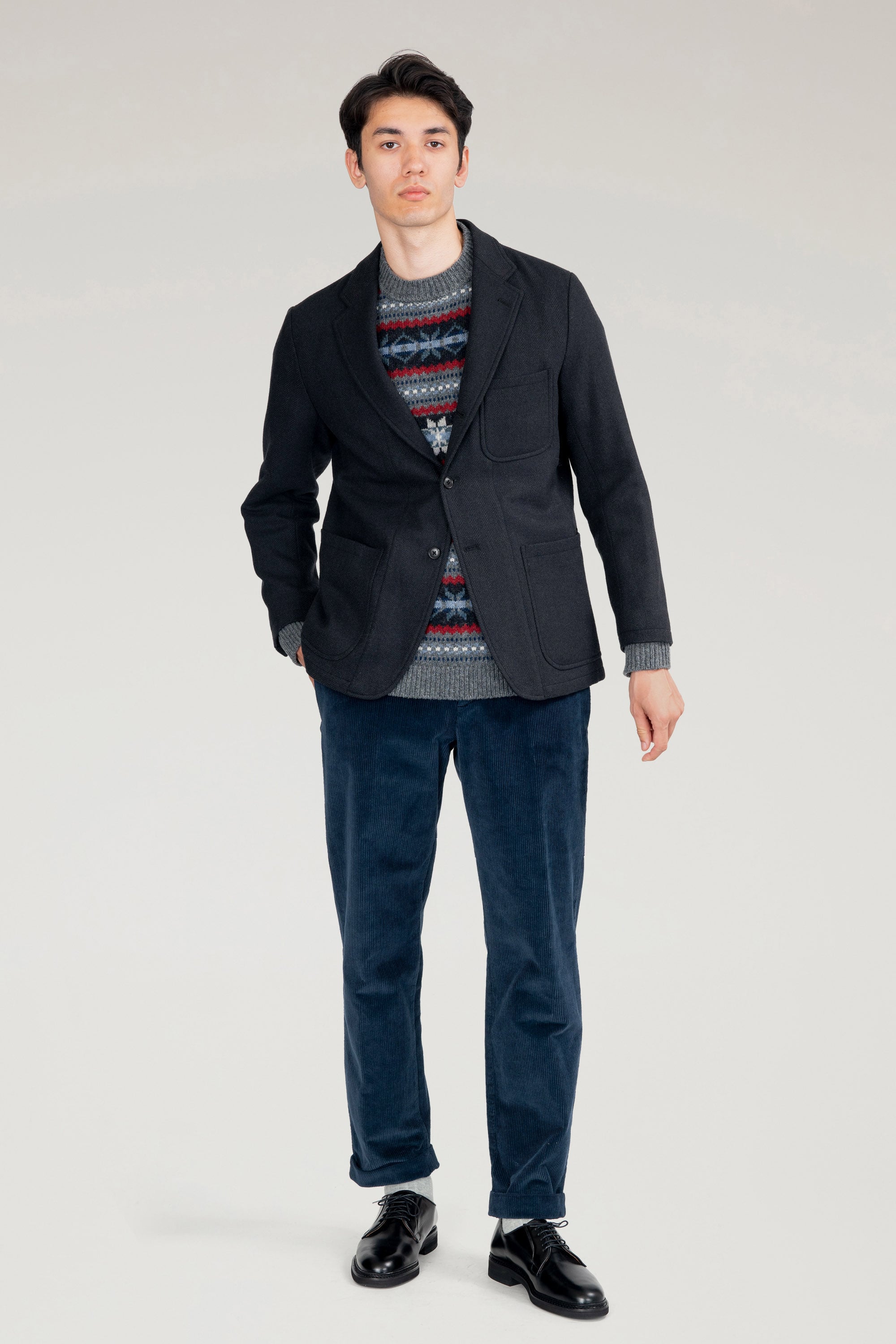WOOL HERRINGBORN JACKET