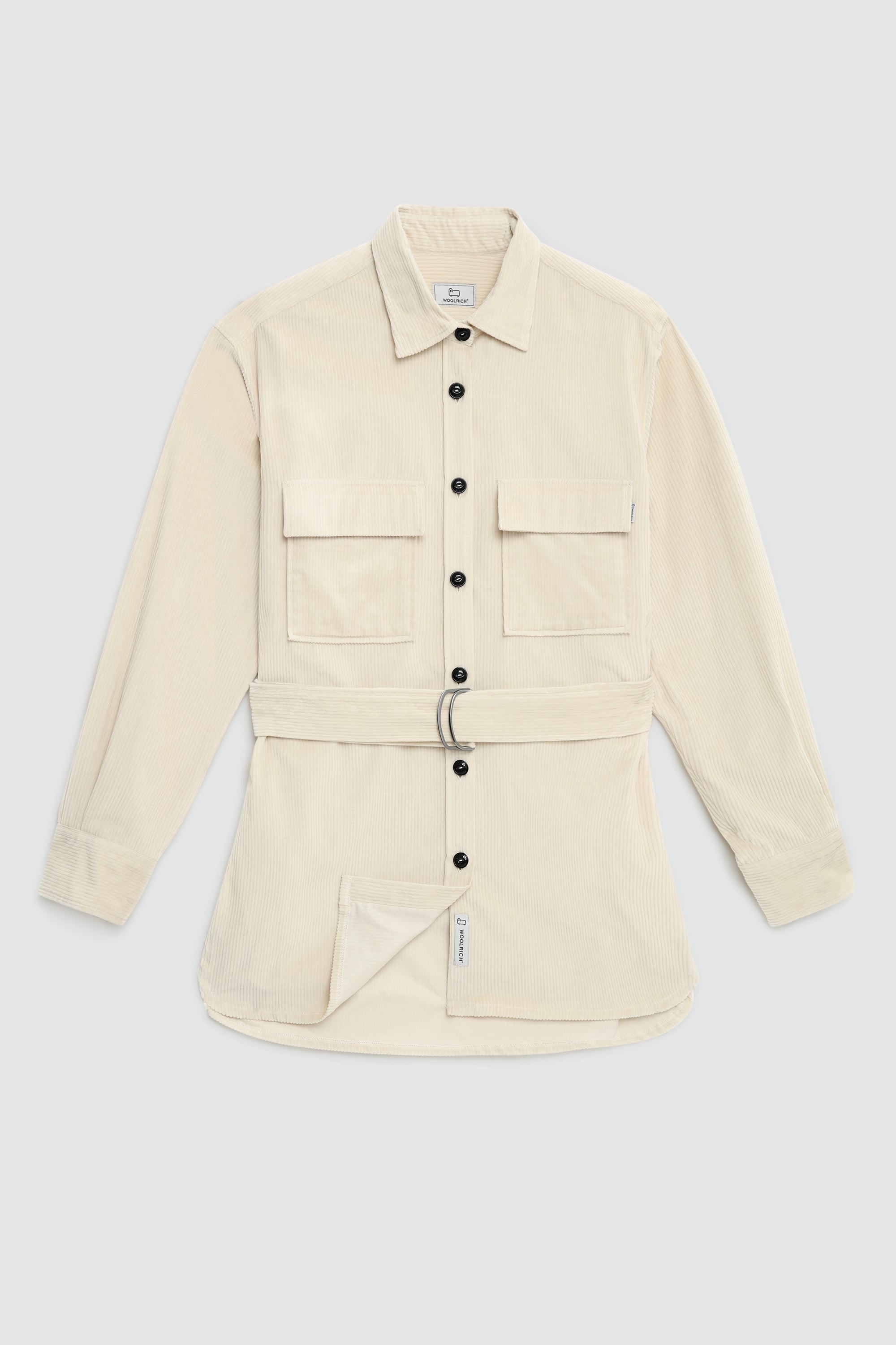 CORDUROY BELTED SHIRT