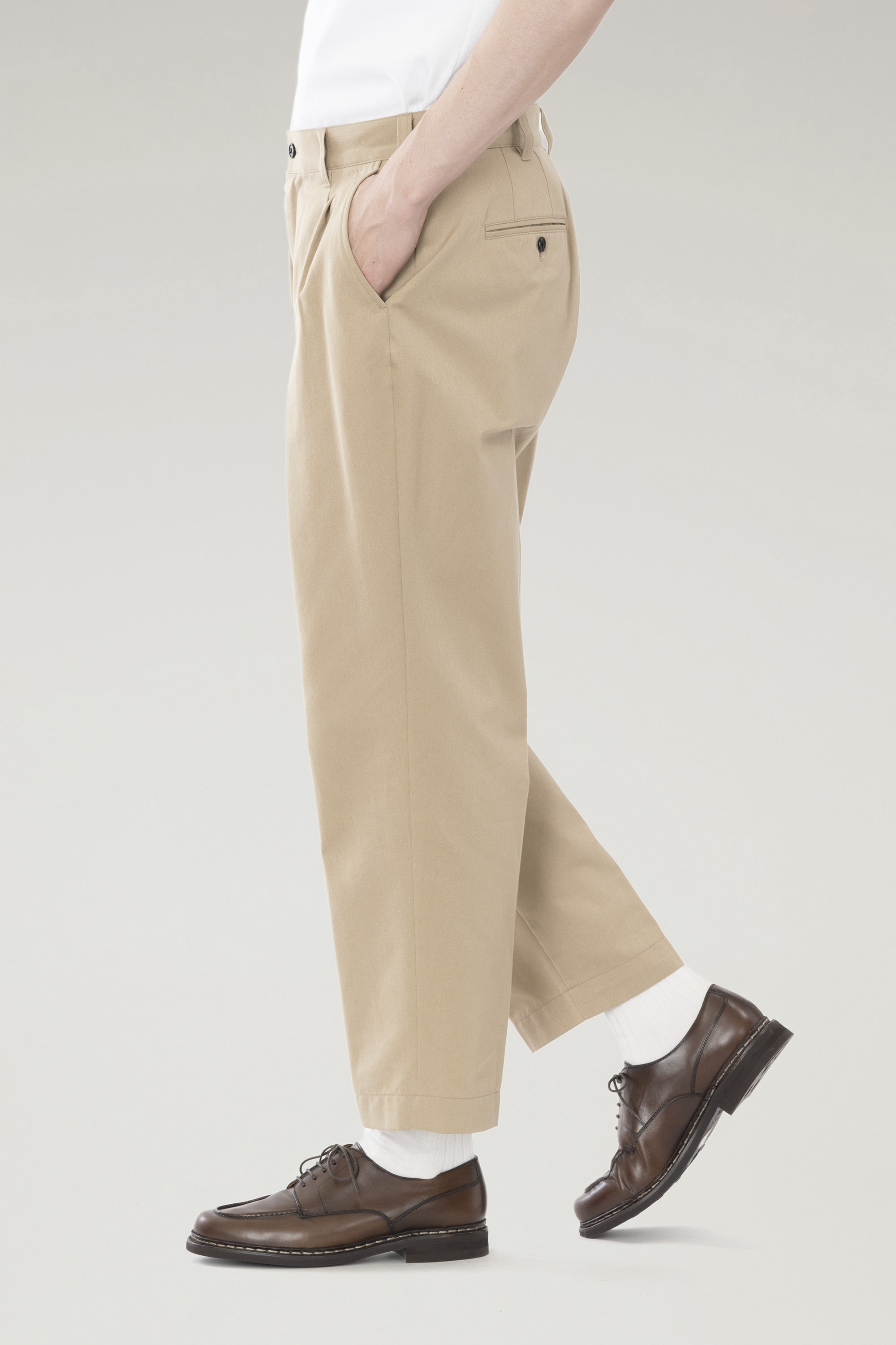 POLYESTER COTTON TWILL SETUP PANTS