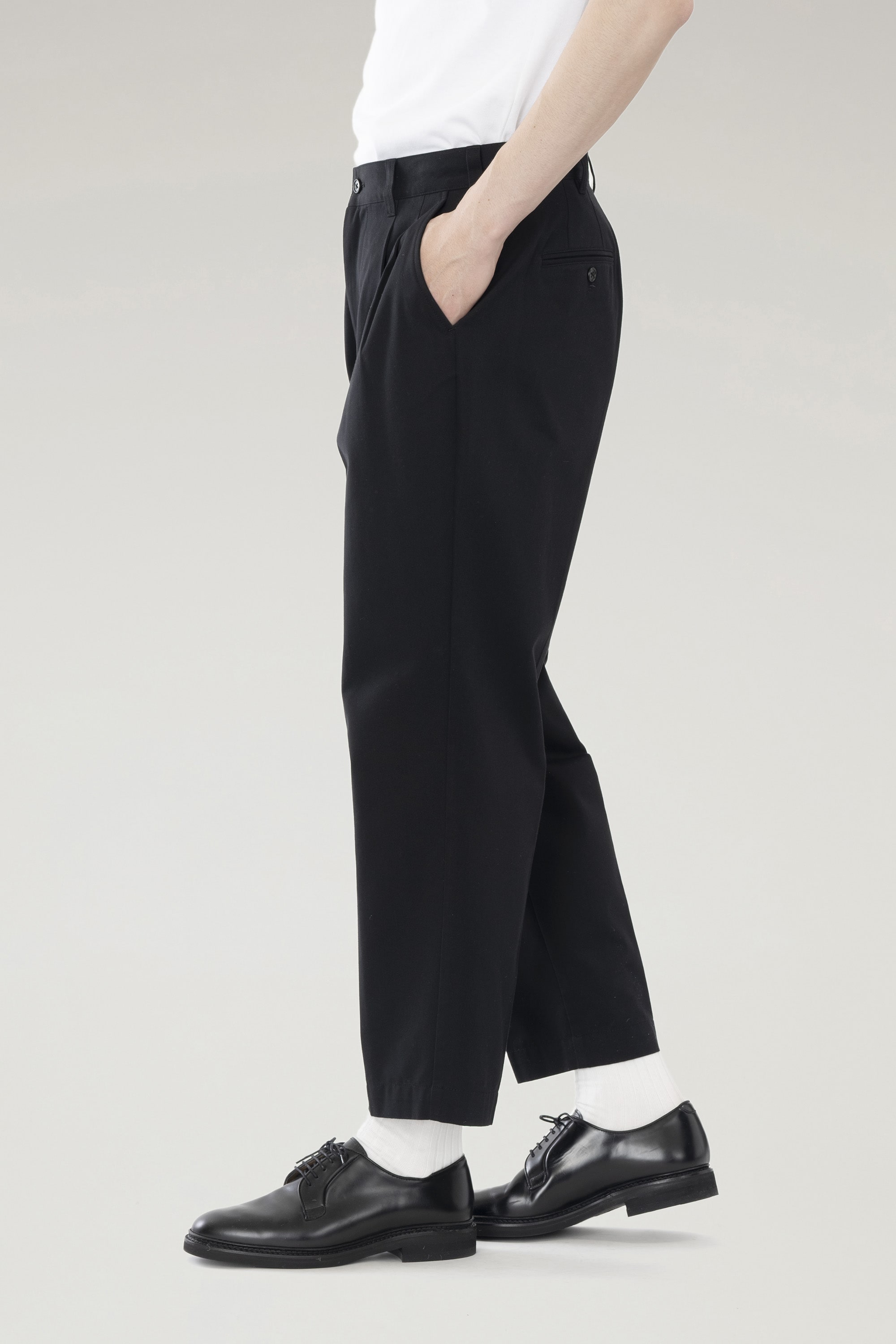 POLYESTER COTTON TWILL SETUP PANTS