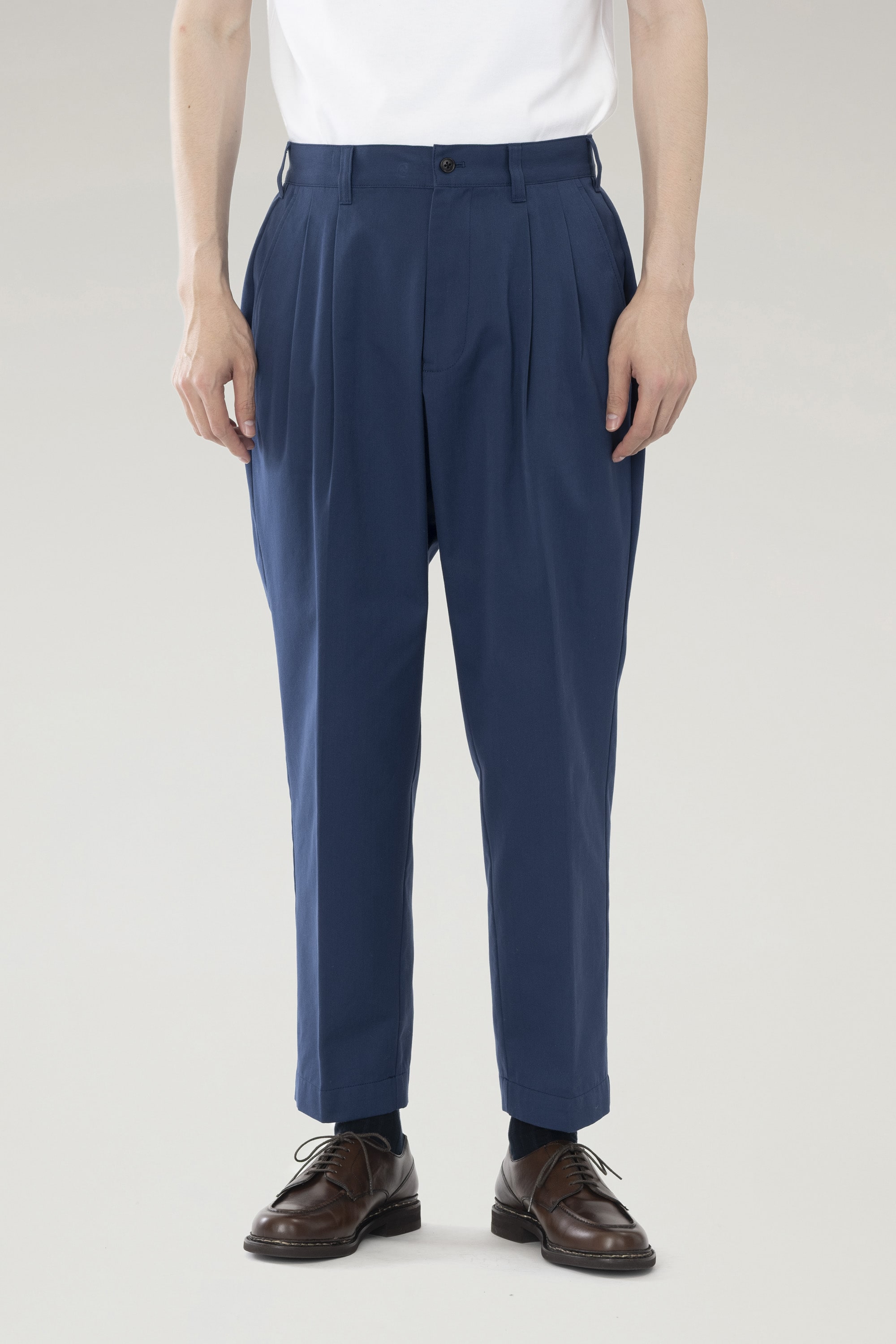 POLYESTER COTTON TWILL SETUP PANTS