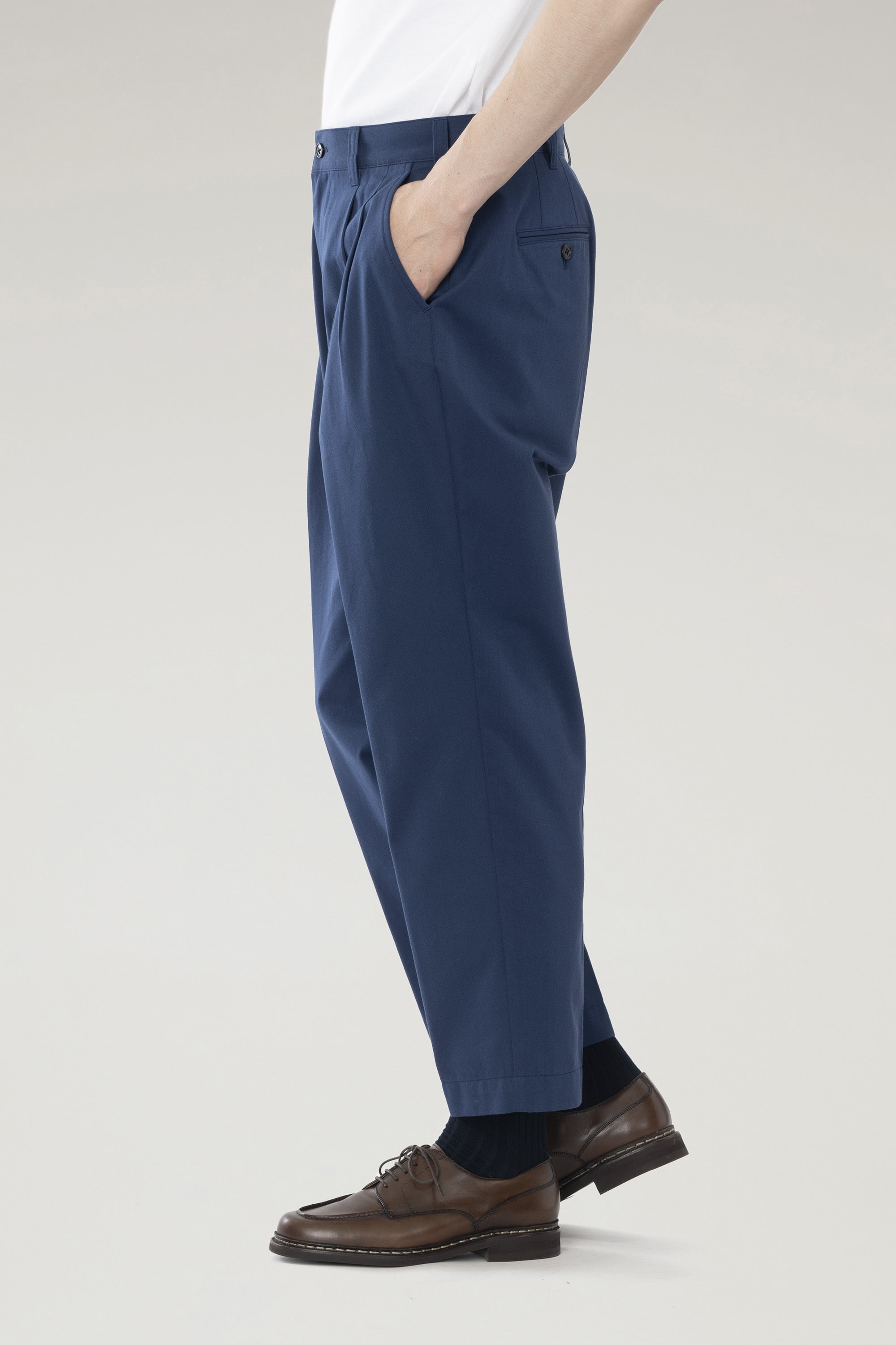 POLYESTER COTTON TWILL SETUP PANTS