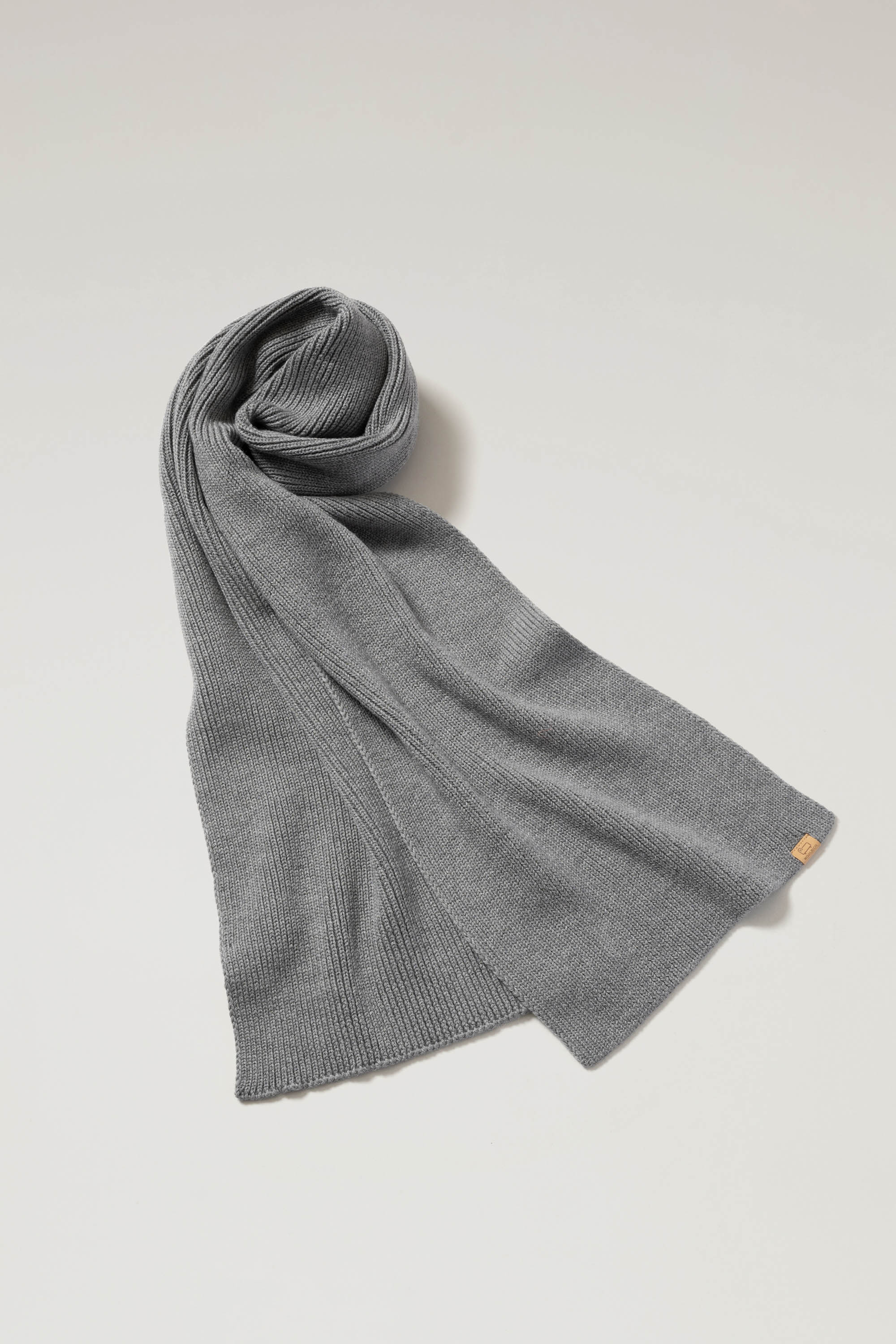 MERINO WOOL RIBBED SCARF