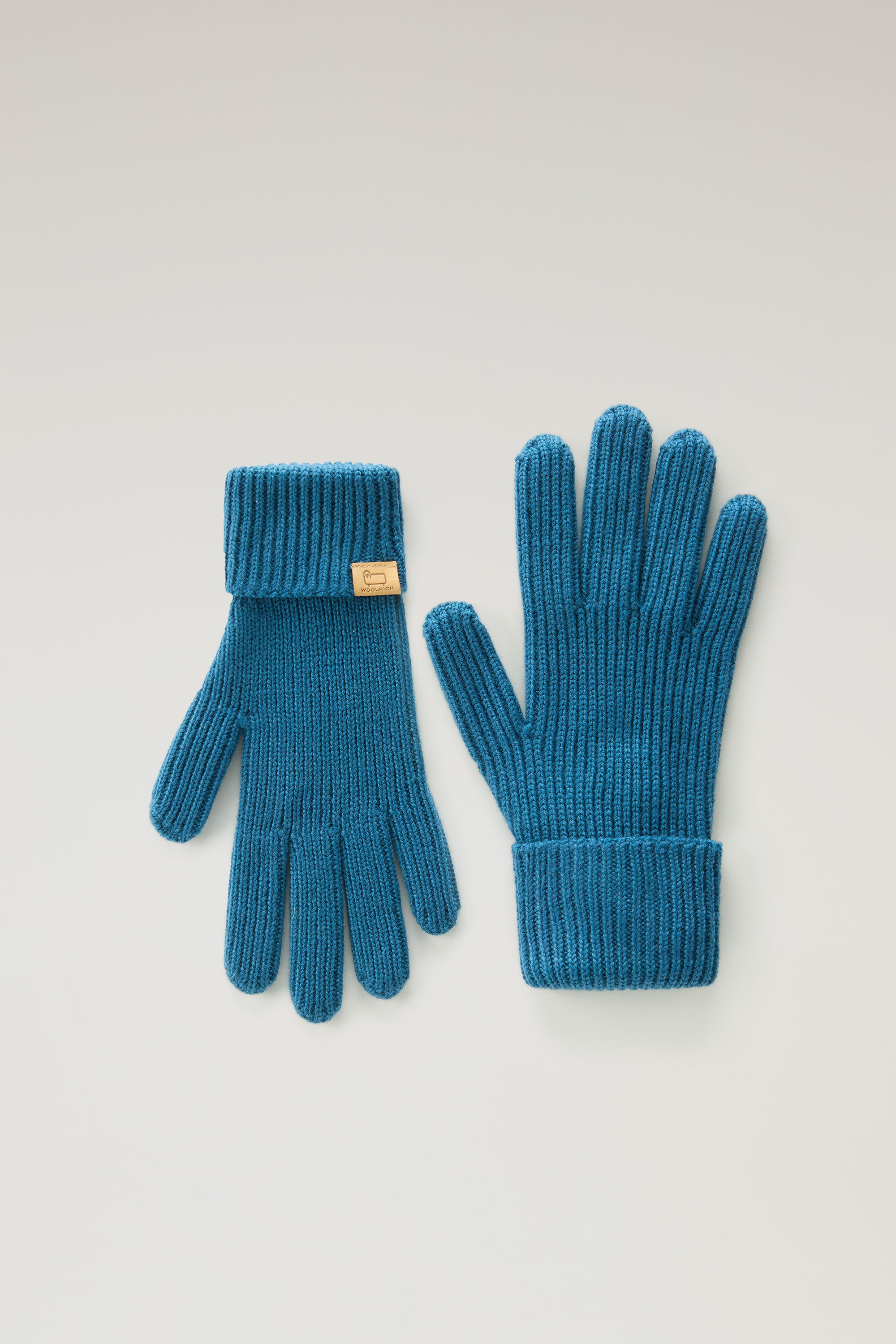 MERINO WOOL RIBBED GLOVES