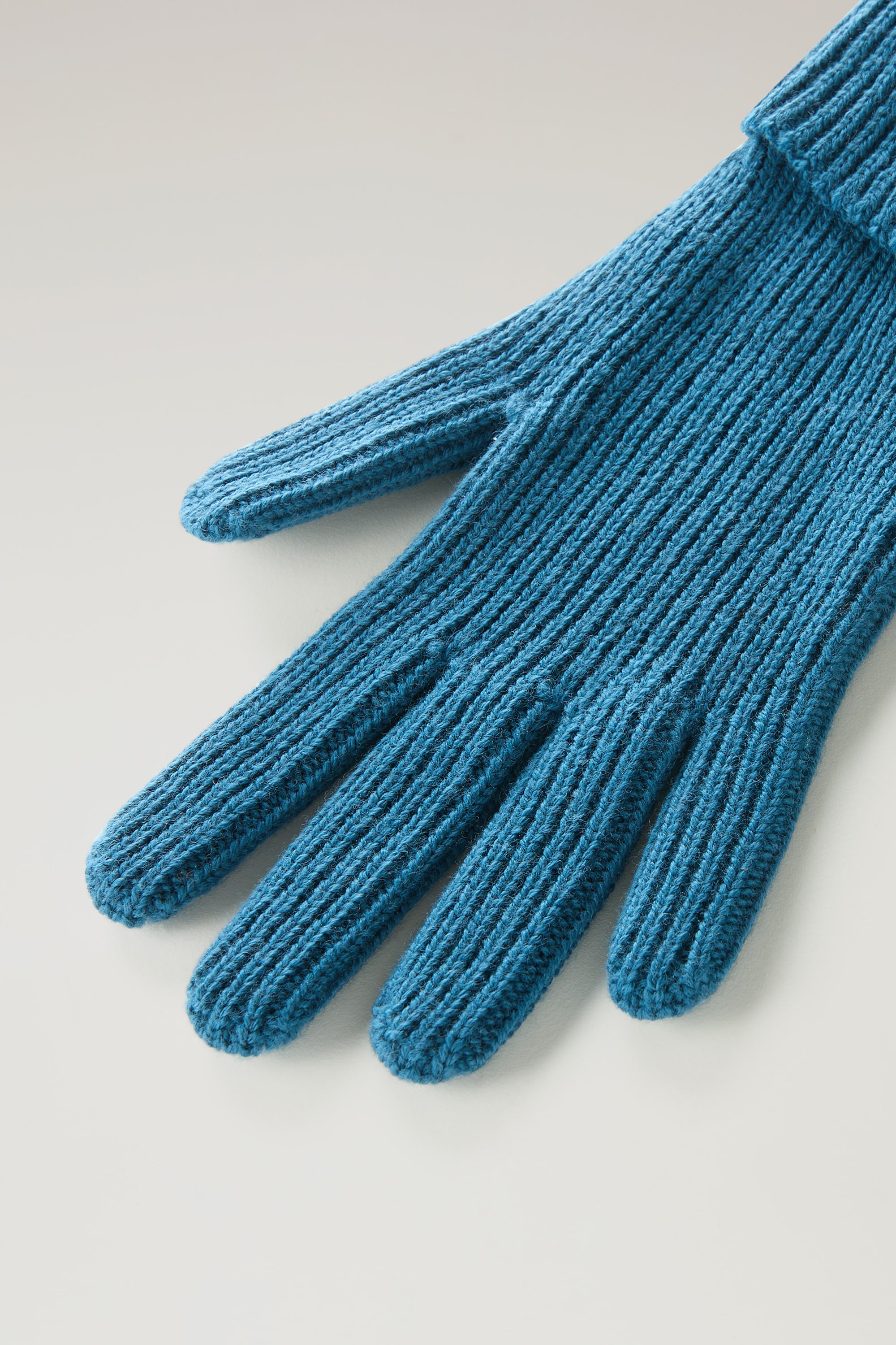 MERINO WOOL RIBBED GLOVES