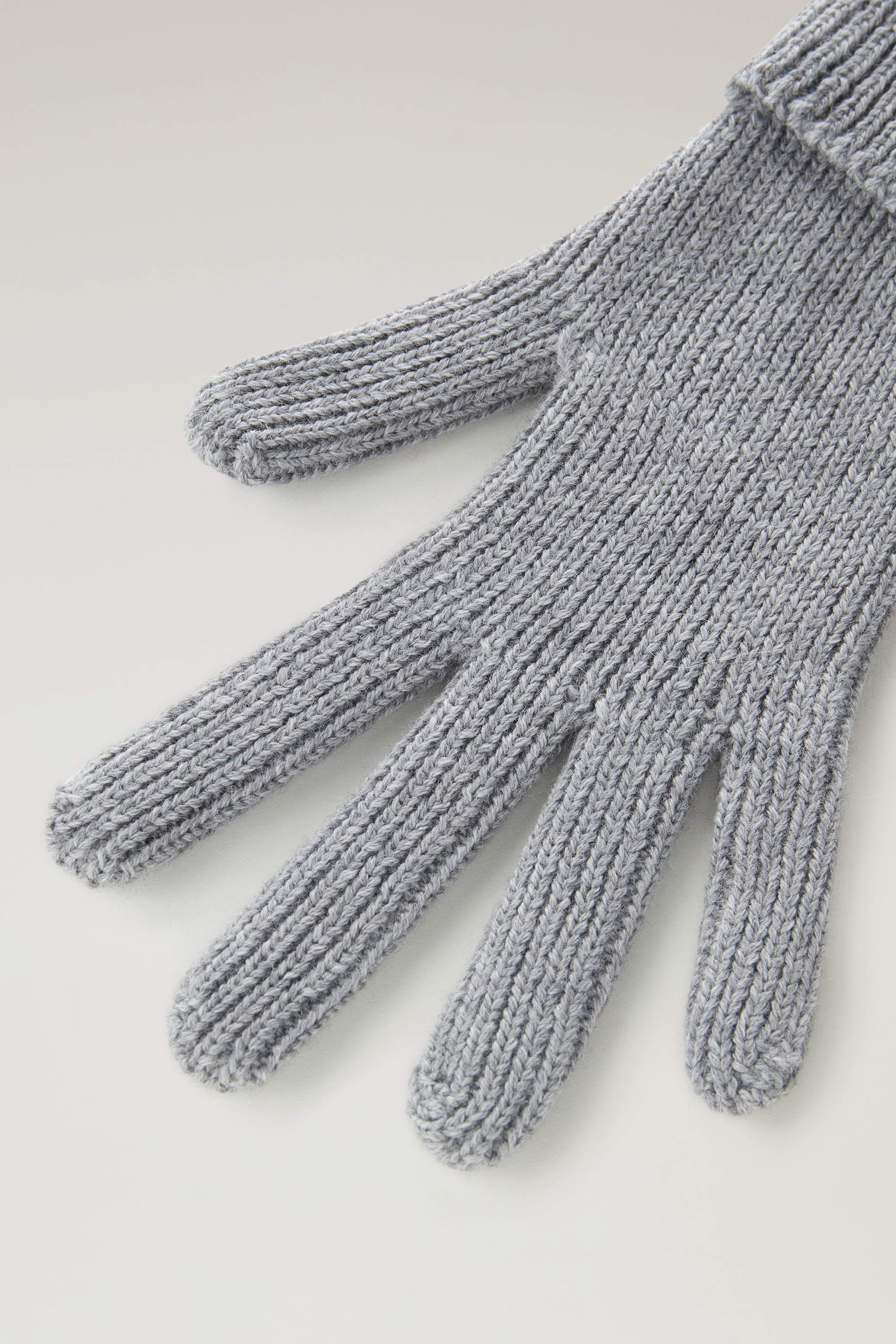 MERINO WOOL RIBBED GLOVES