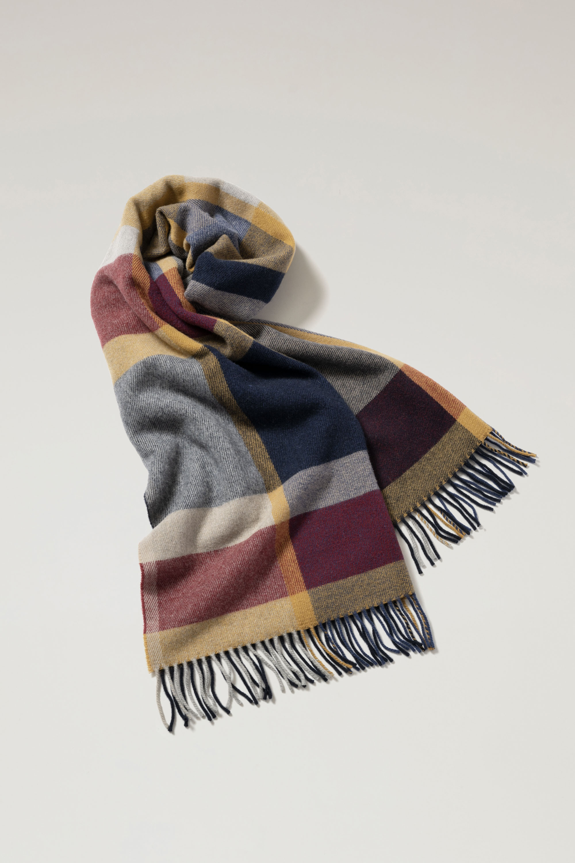 MACRO CHECK WOOL SCARF