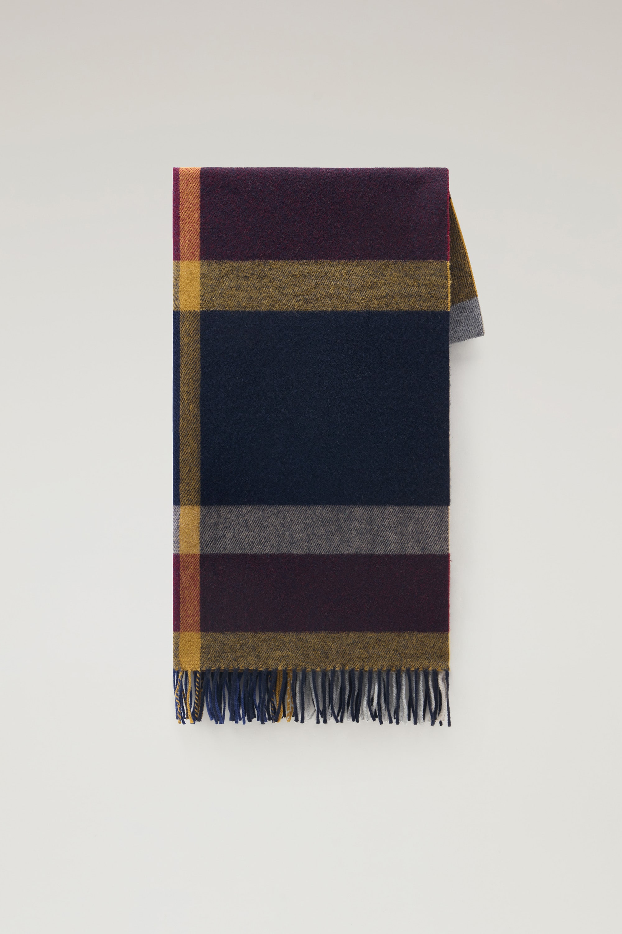 MACRO CHECK WOOL SCARF