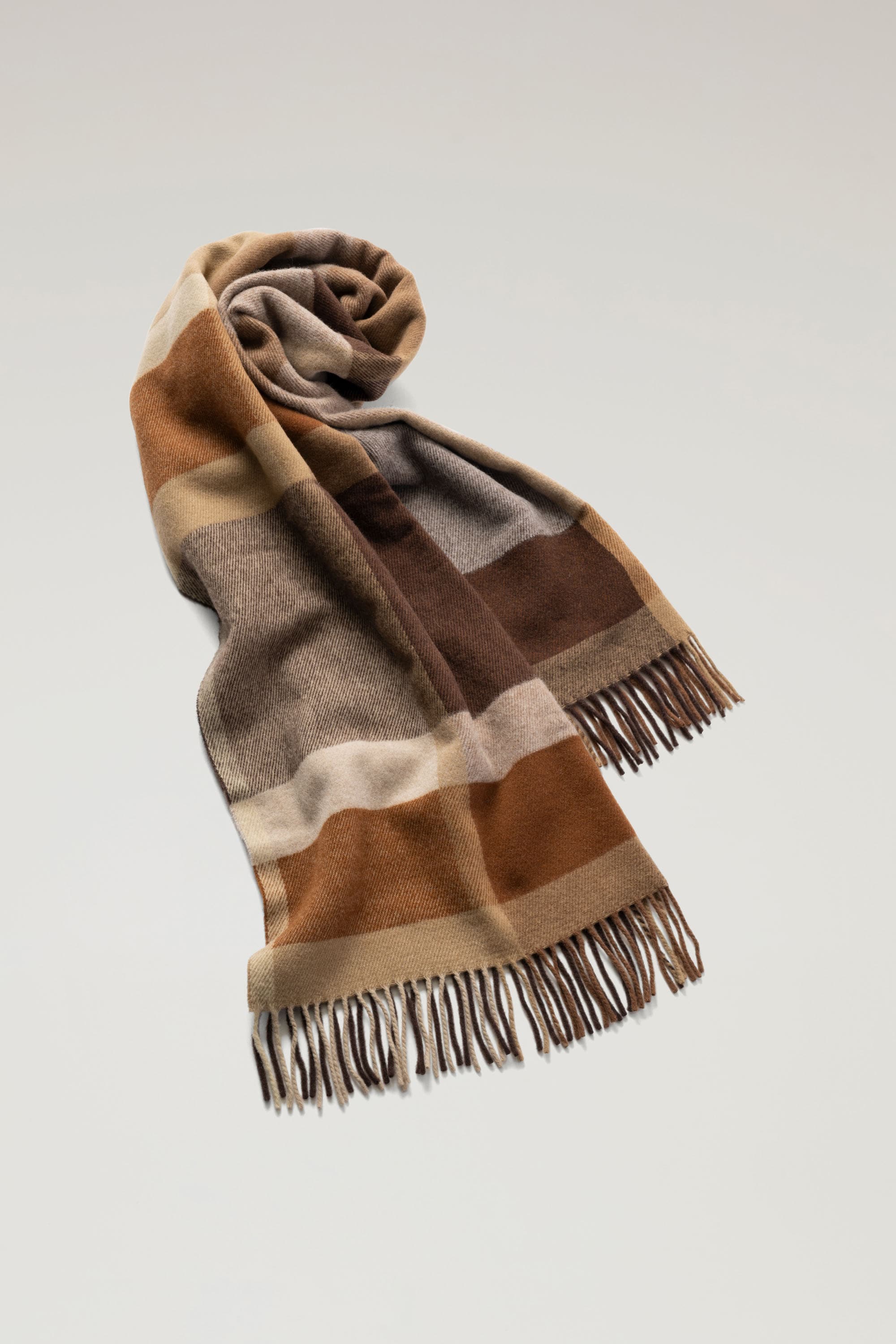 MACRO CHECK WOOL SCARF