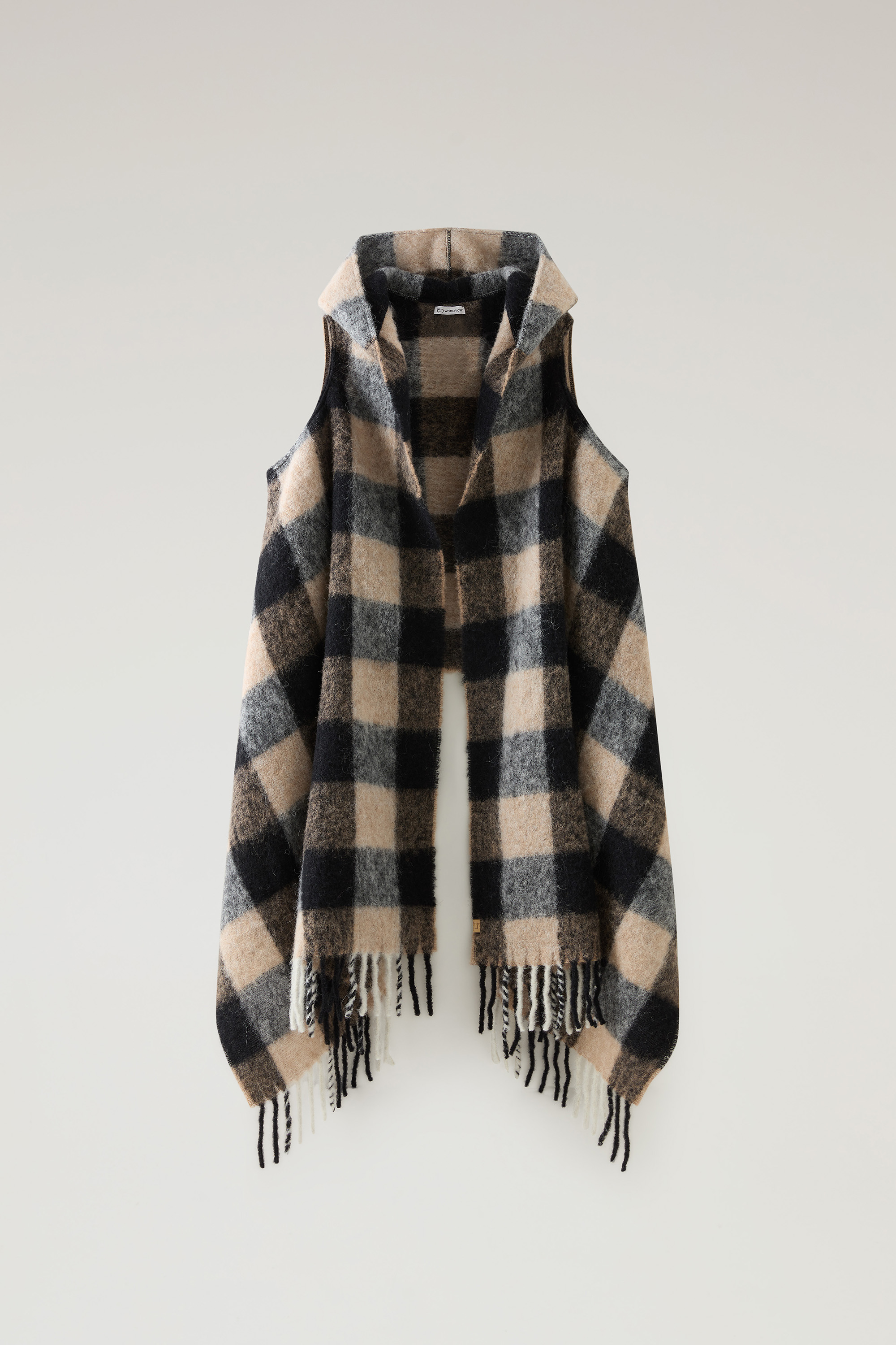 HOODED WOOL CAPE SCARF