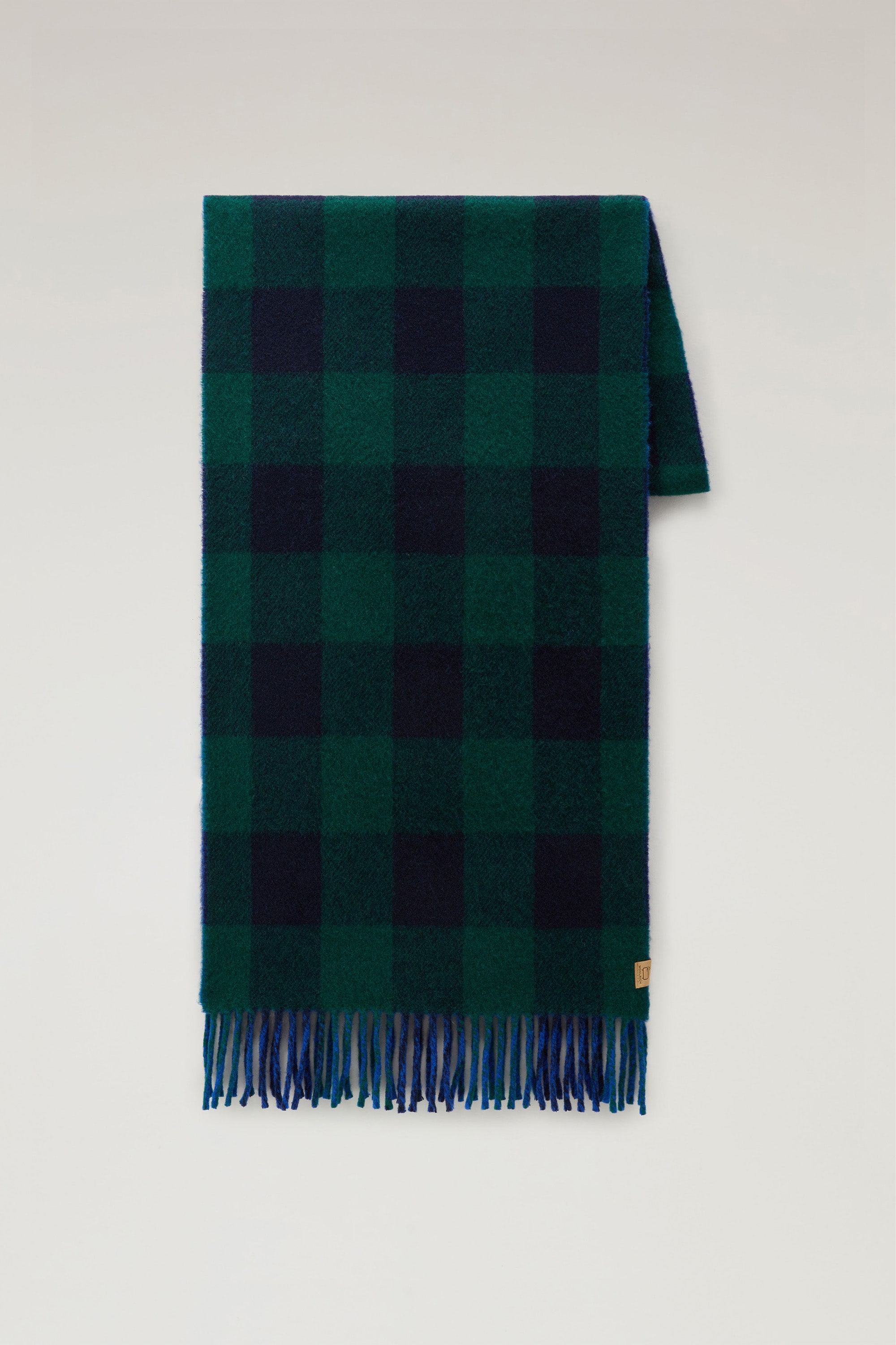 DOUBLE-SIDED WOOL CHECK SCARF