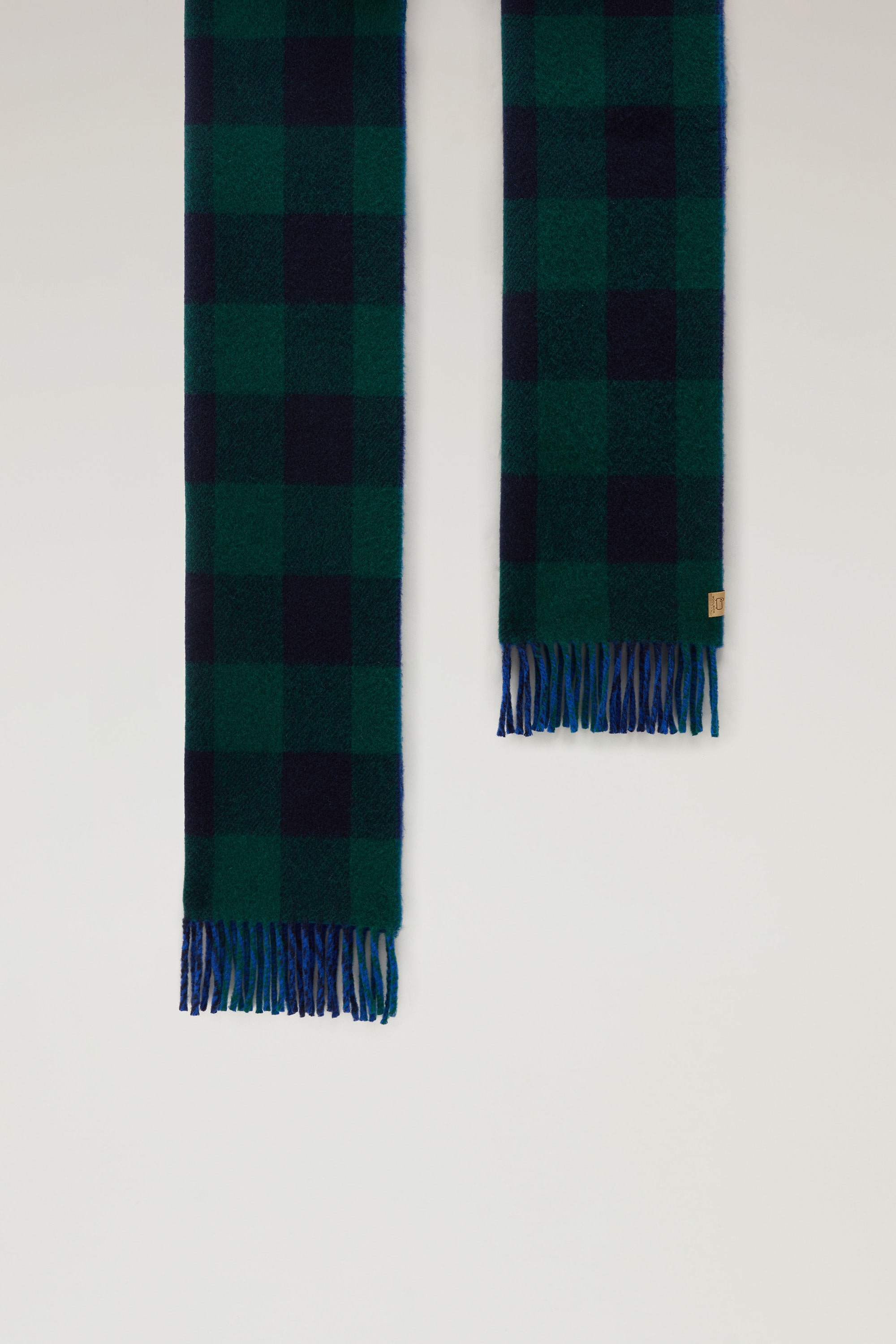 DOUBLE-SIDED WOOL CHECK SCARF