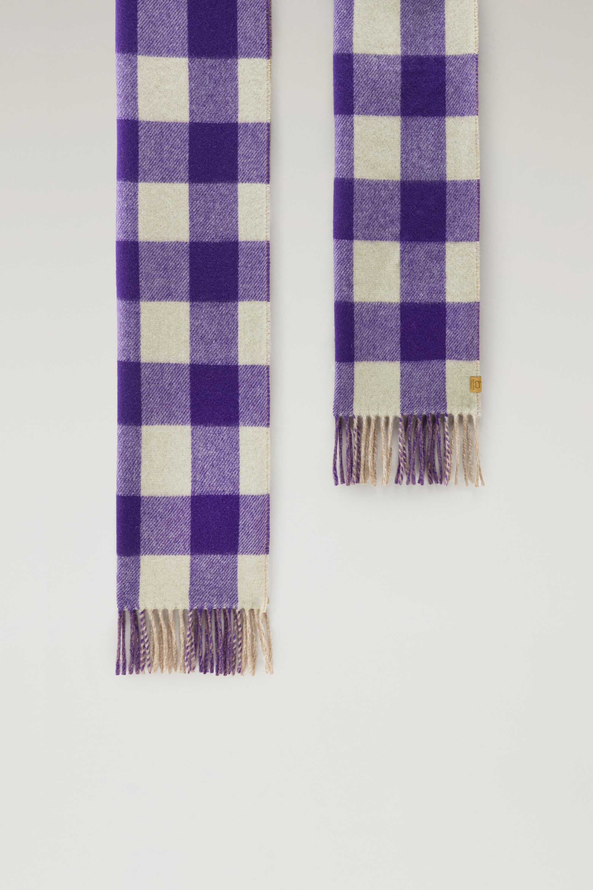 DOUBLE-SIDED WOOL CHECK SCARF