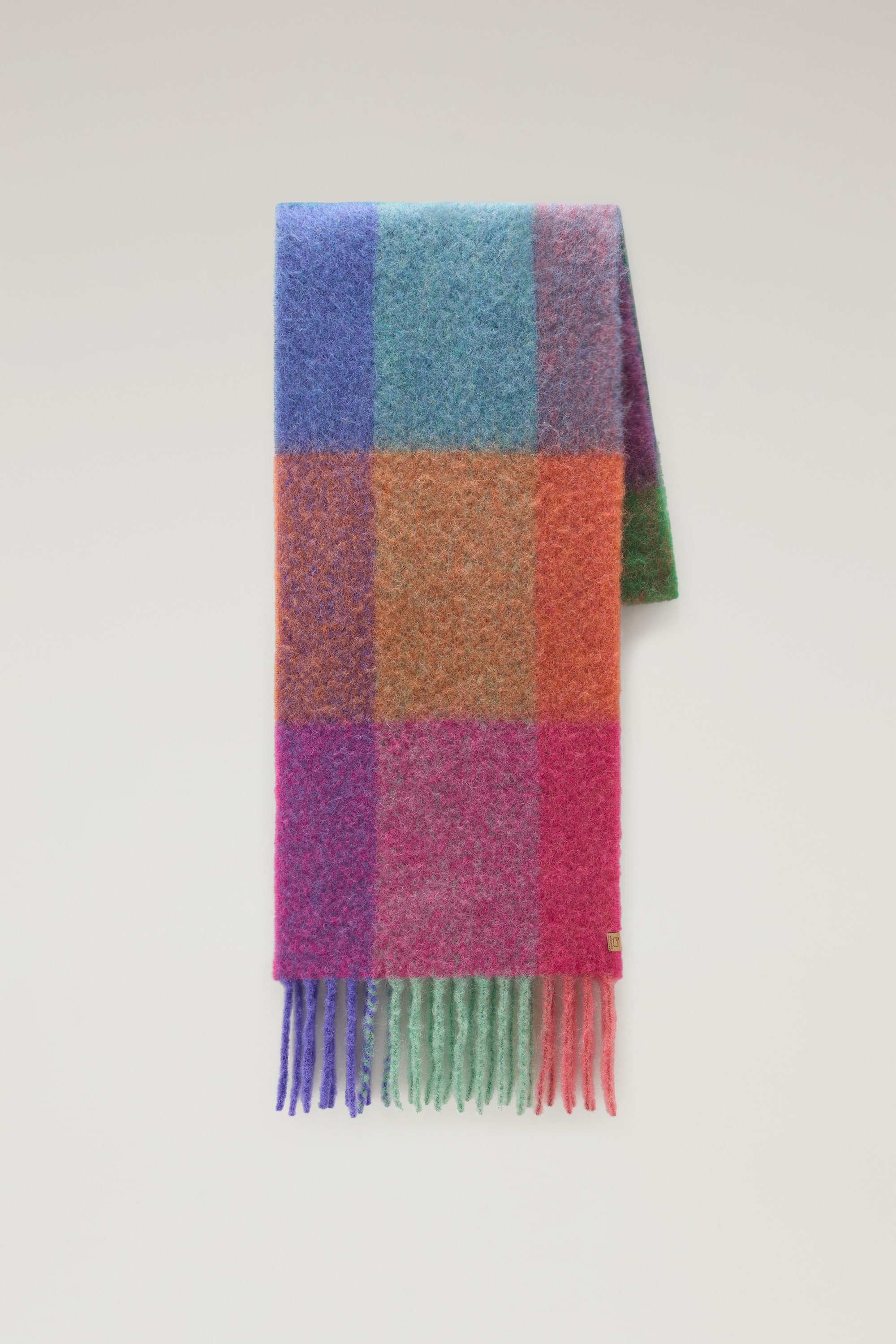 MULTICOLOR WOOL CHECK SCARF