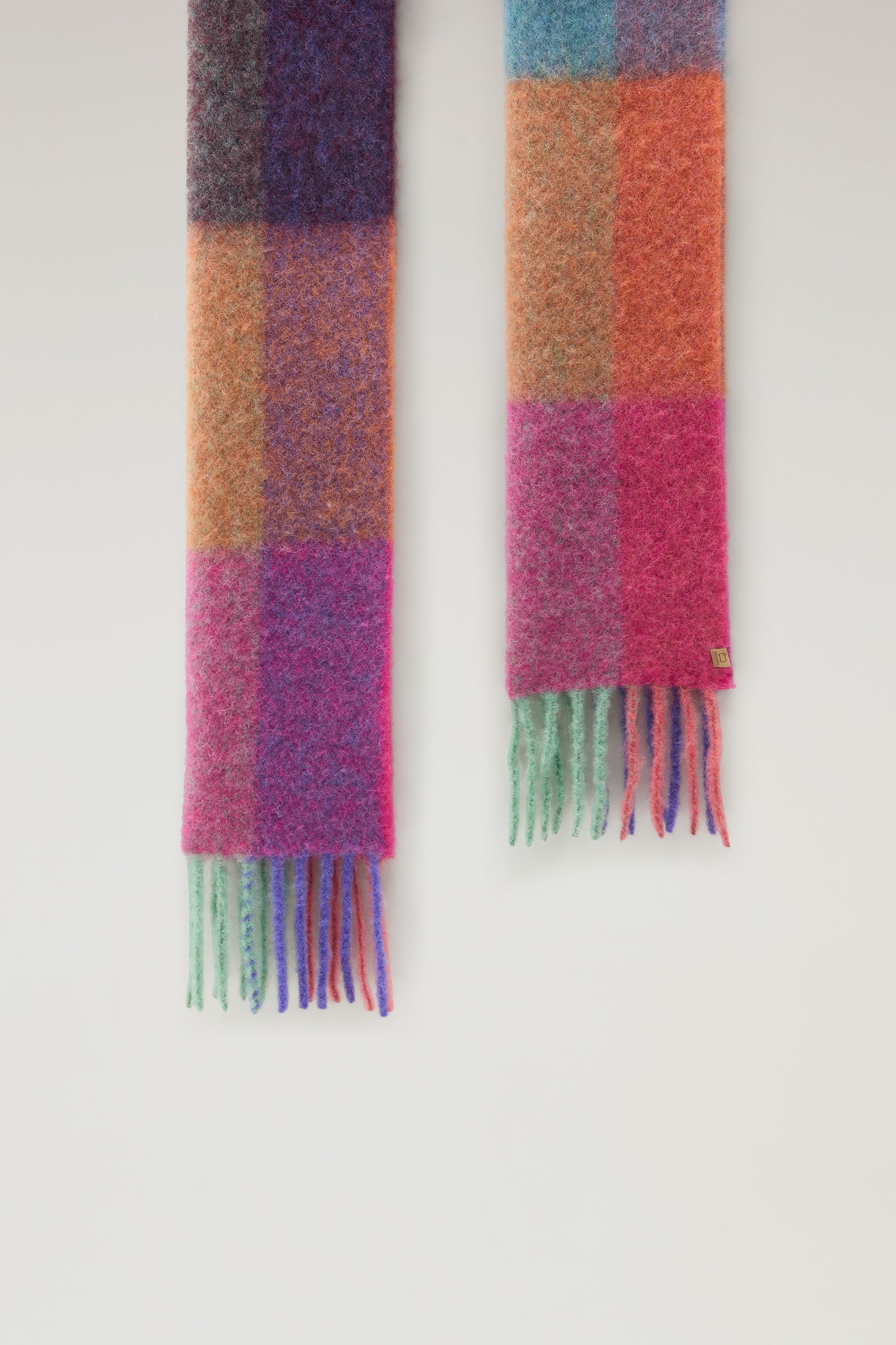 MULTICOLOR WOOL CHECK SCARF
