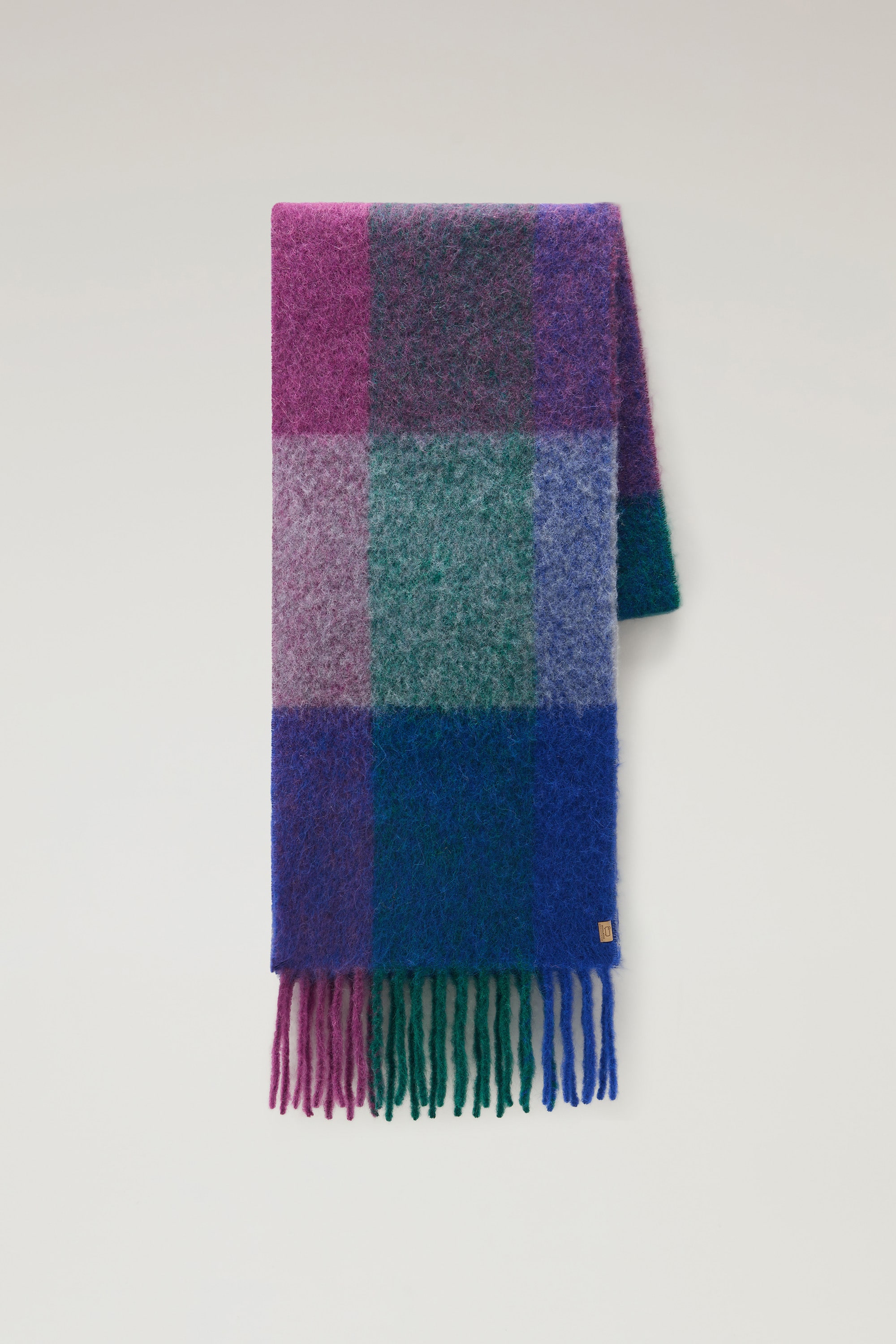 MULTICOLOR WOOL CHECK SCARF