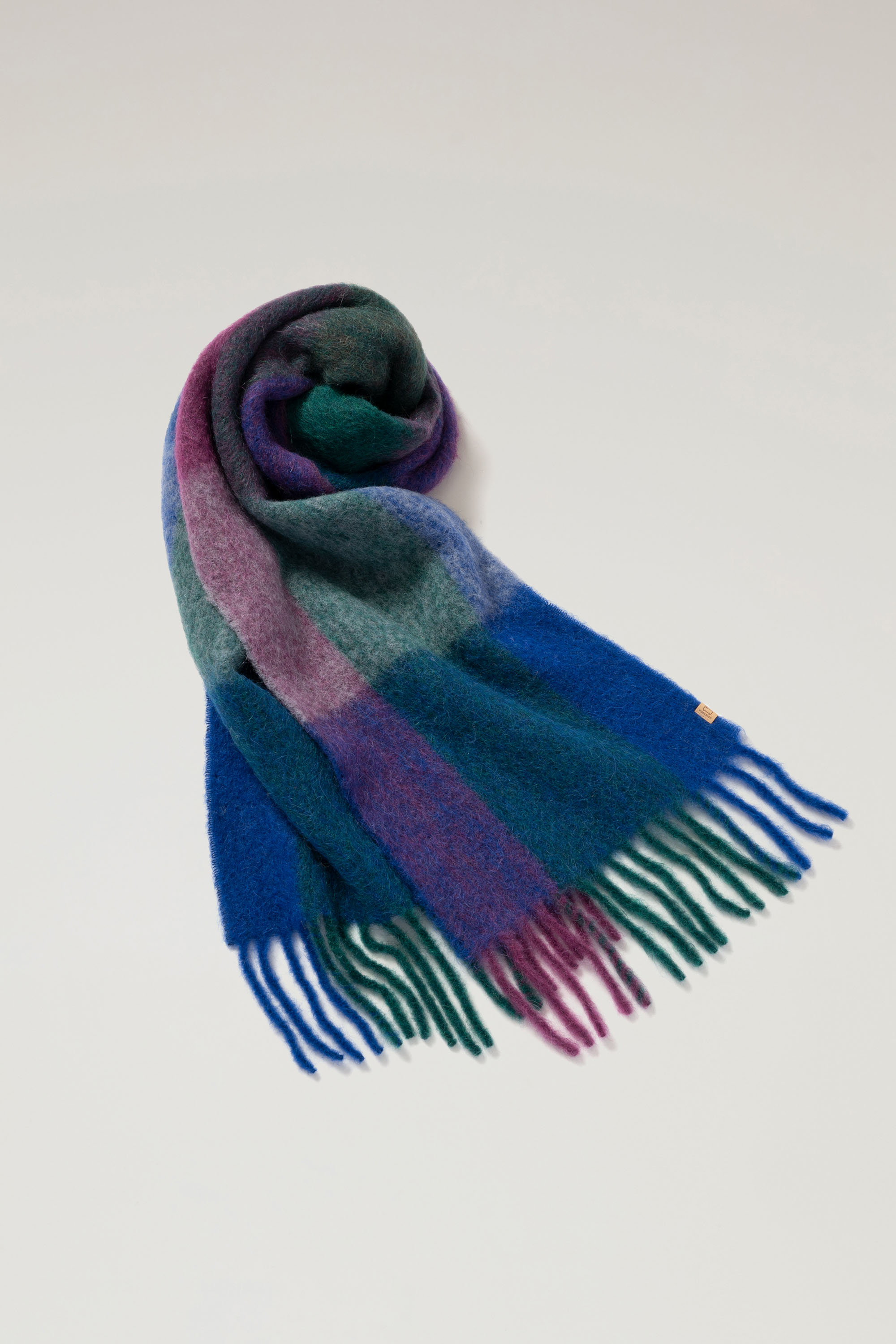 MULTICOLOR WOOL CHECK SCARF