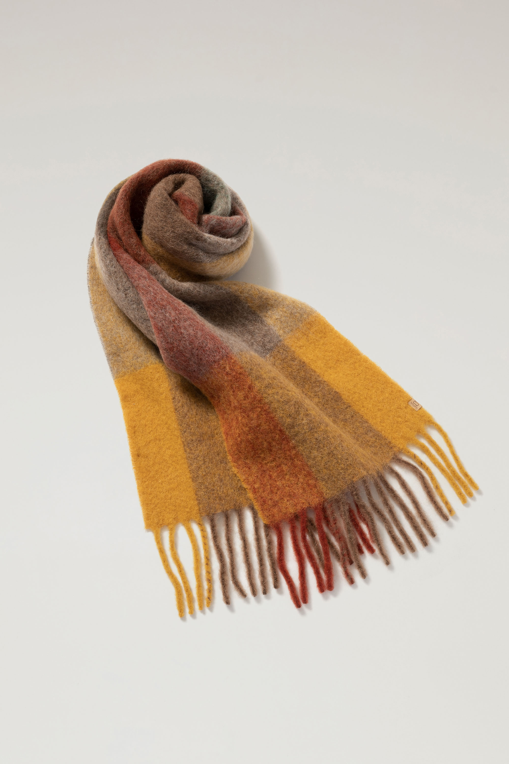 MULTICOLOR WOOL CHECK SCARF