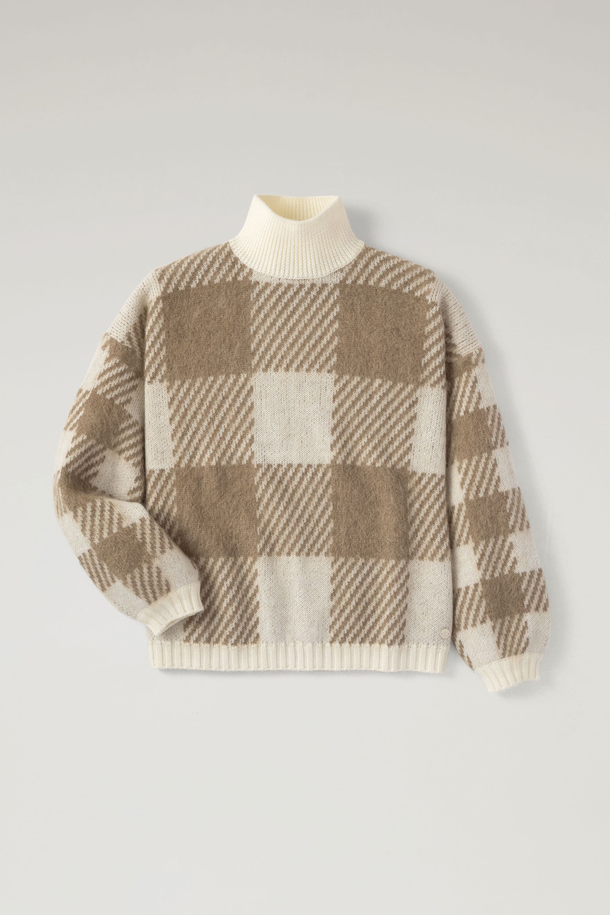 BUFFALO CHECK WOOL TURTLENECK