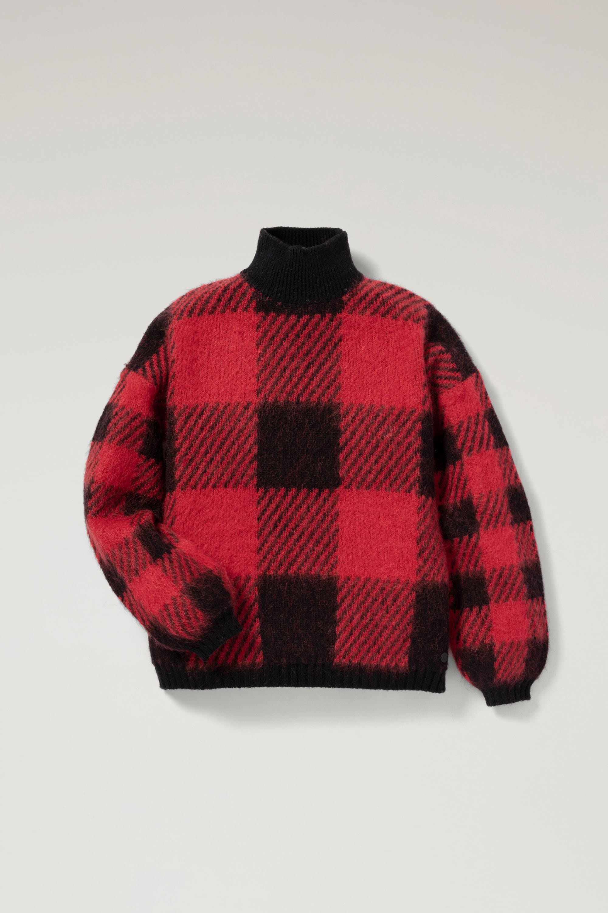 BUFFALO CHECK WOOL TURTLENECK