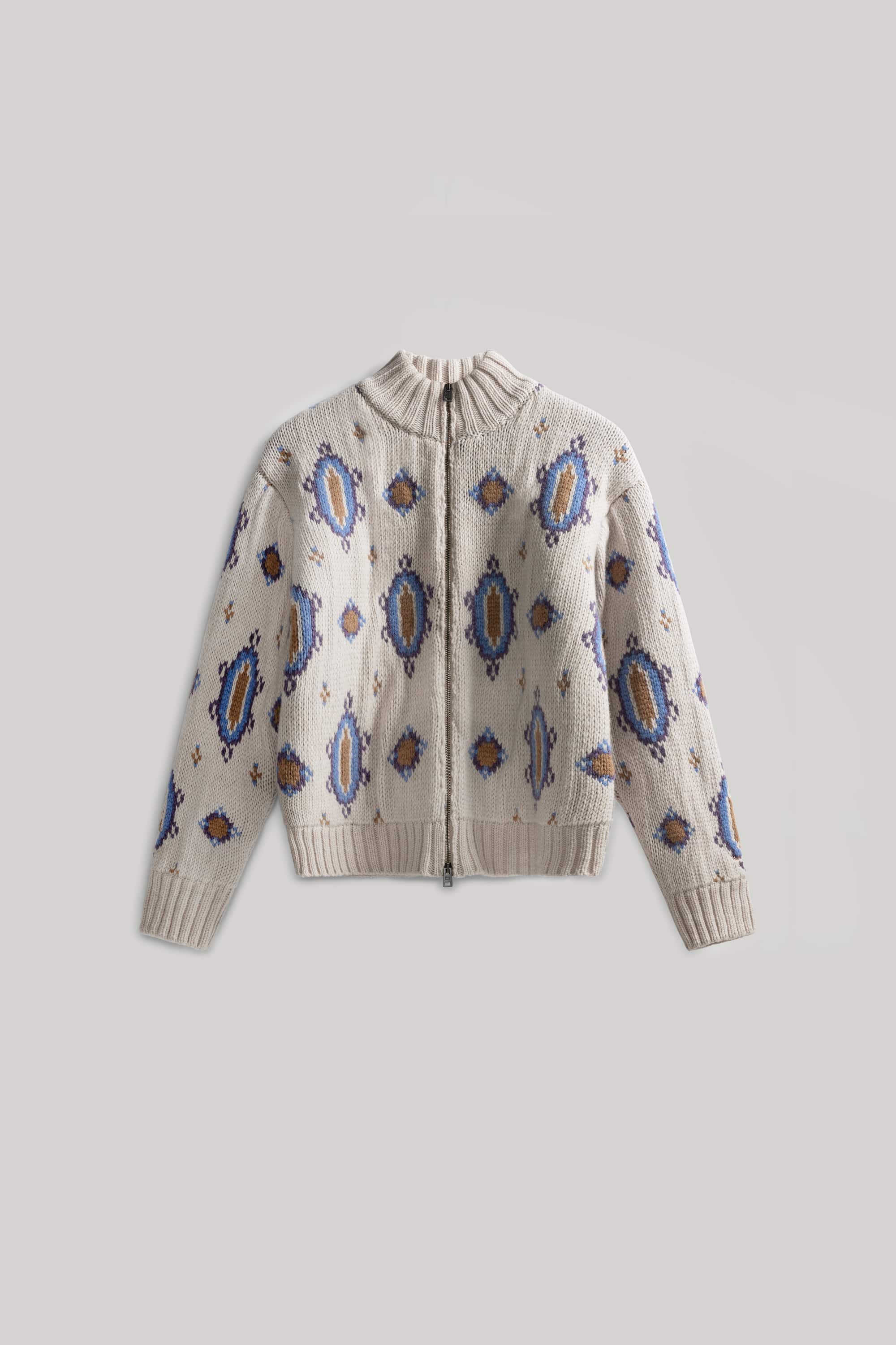 【DANIELLE CATHARI】INTARSIA KNIT CARDIGAN