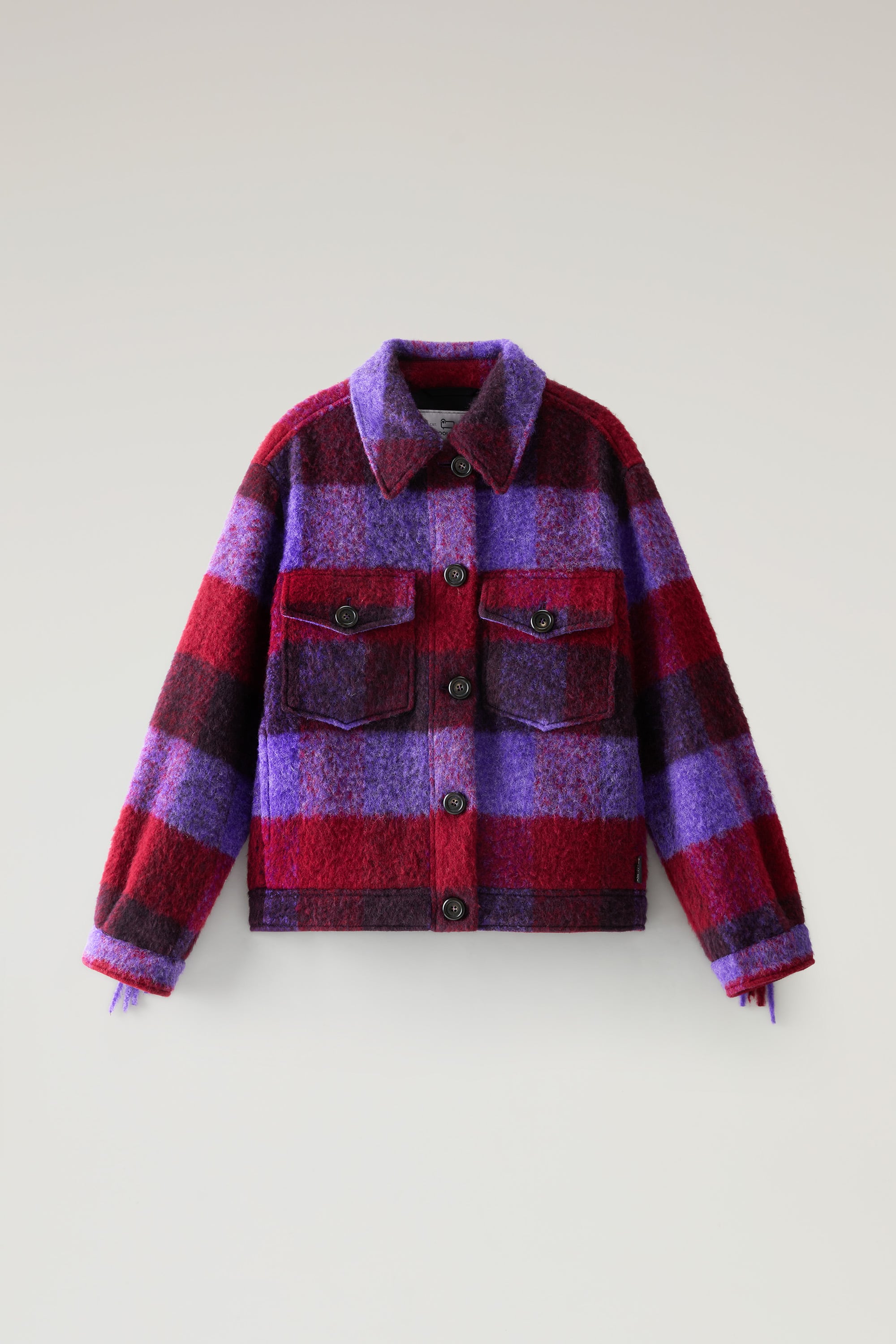 FRINGE TRIM CHECK OVERSHIRT