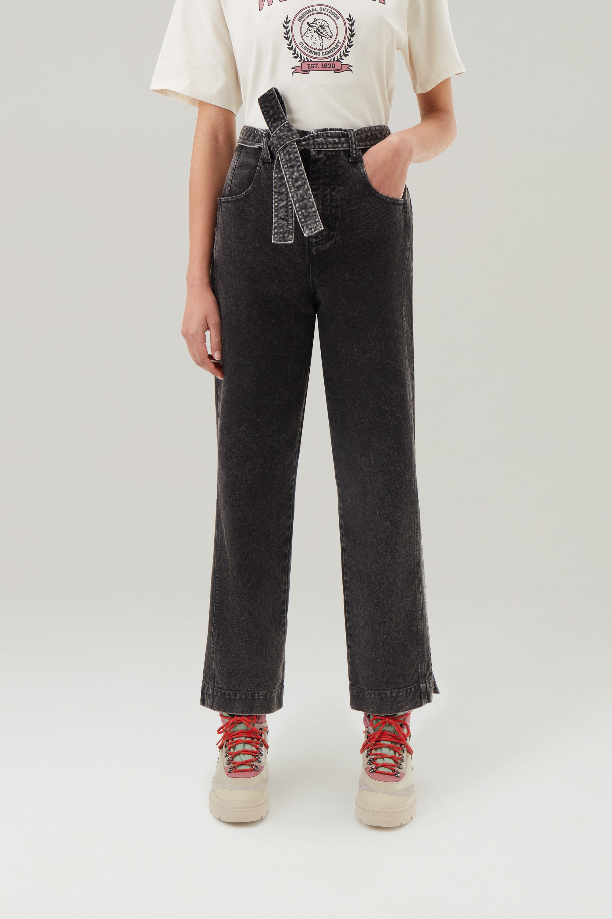 BELTED CARGO PANTS