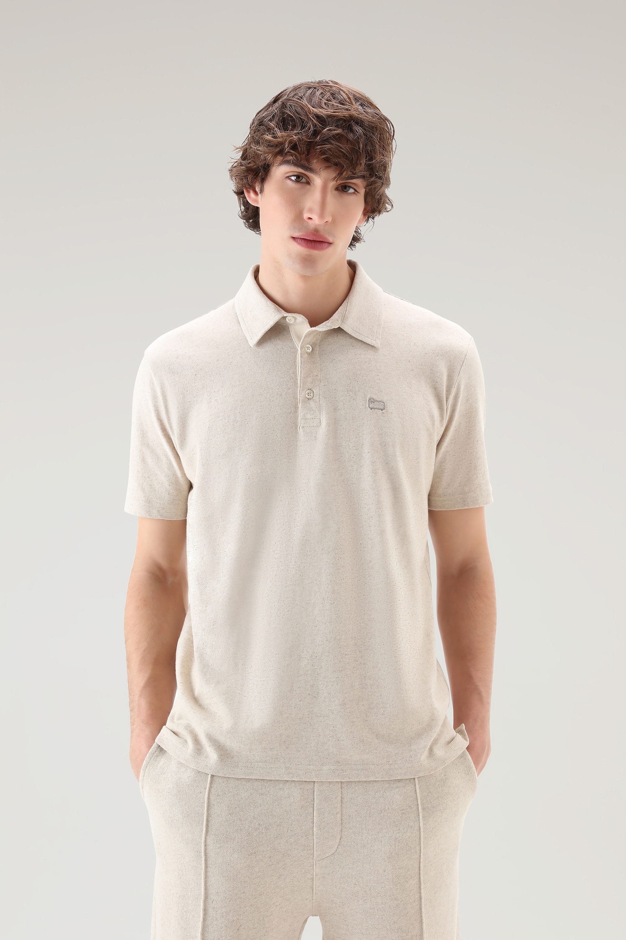 COTTON LINEN POLO