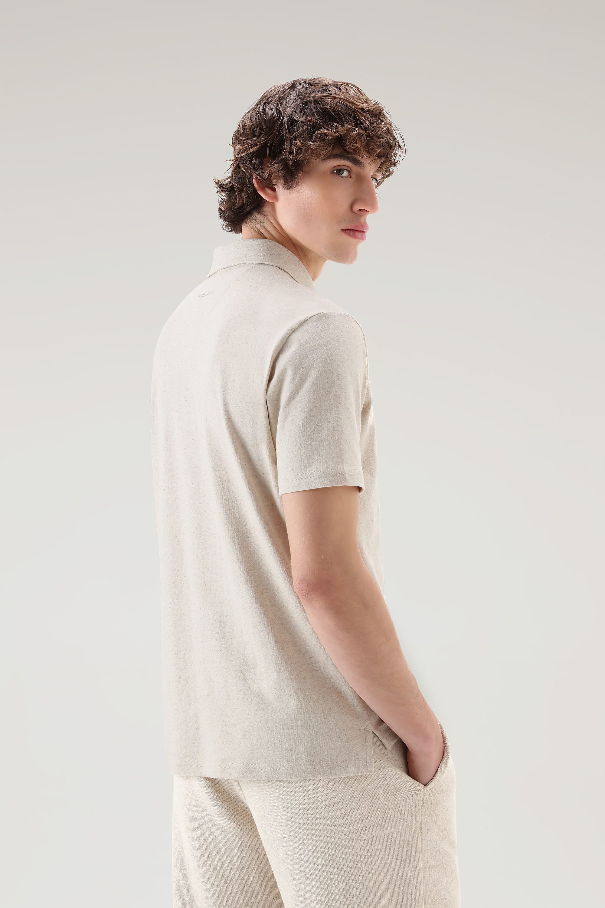 COTTON LINEN POLO