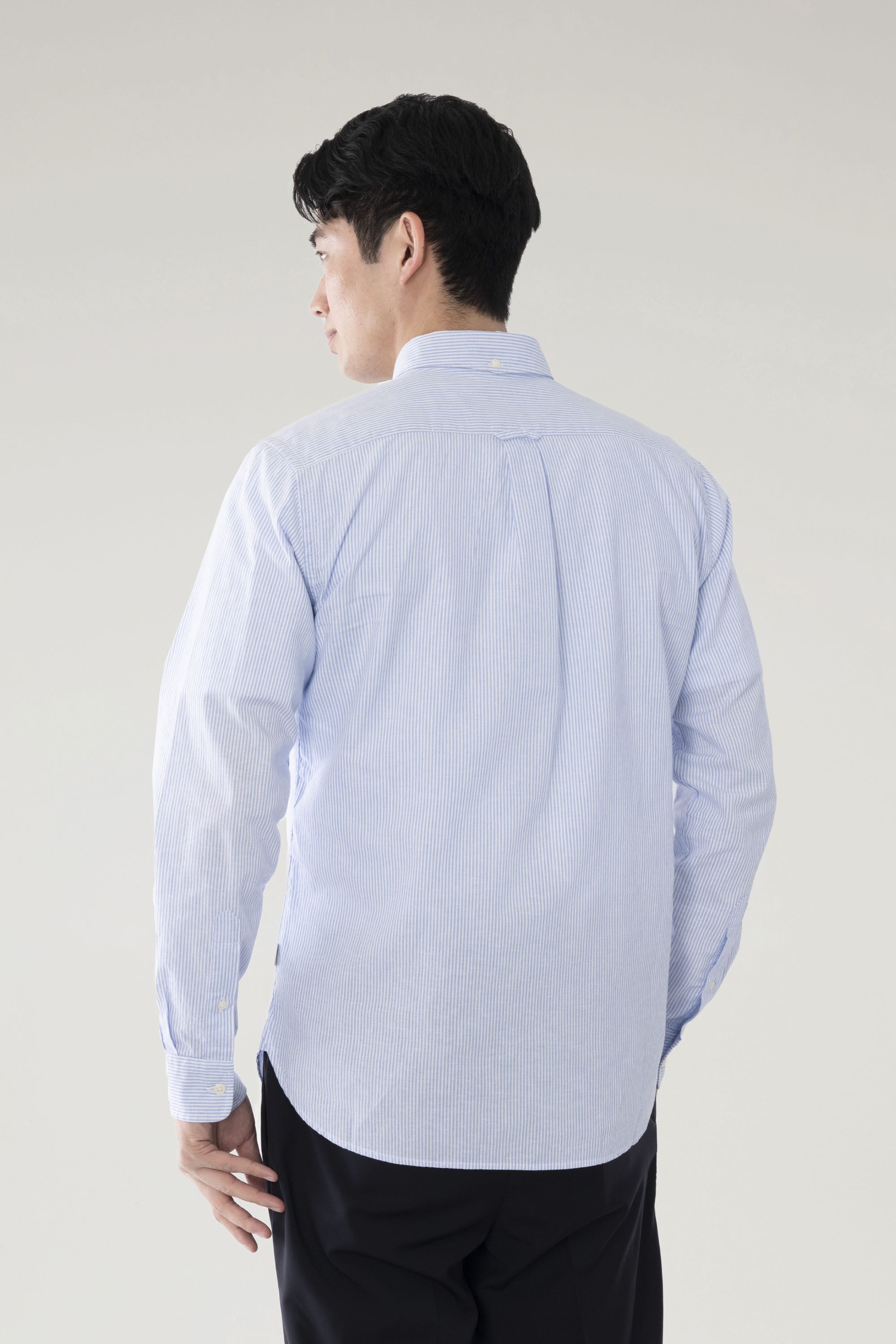 COTTON LINEN STRIPE SHIRT