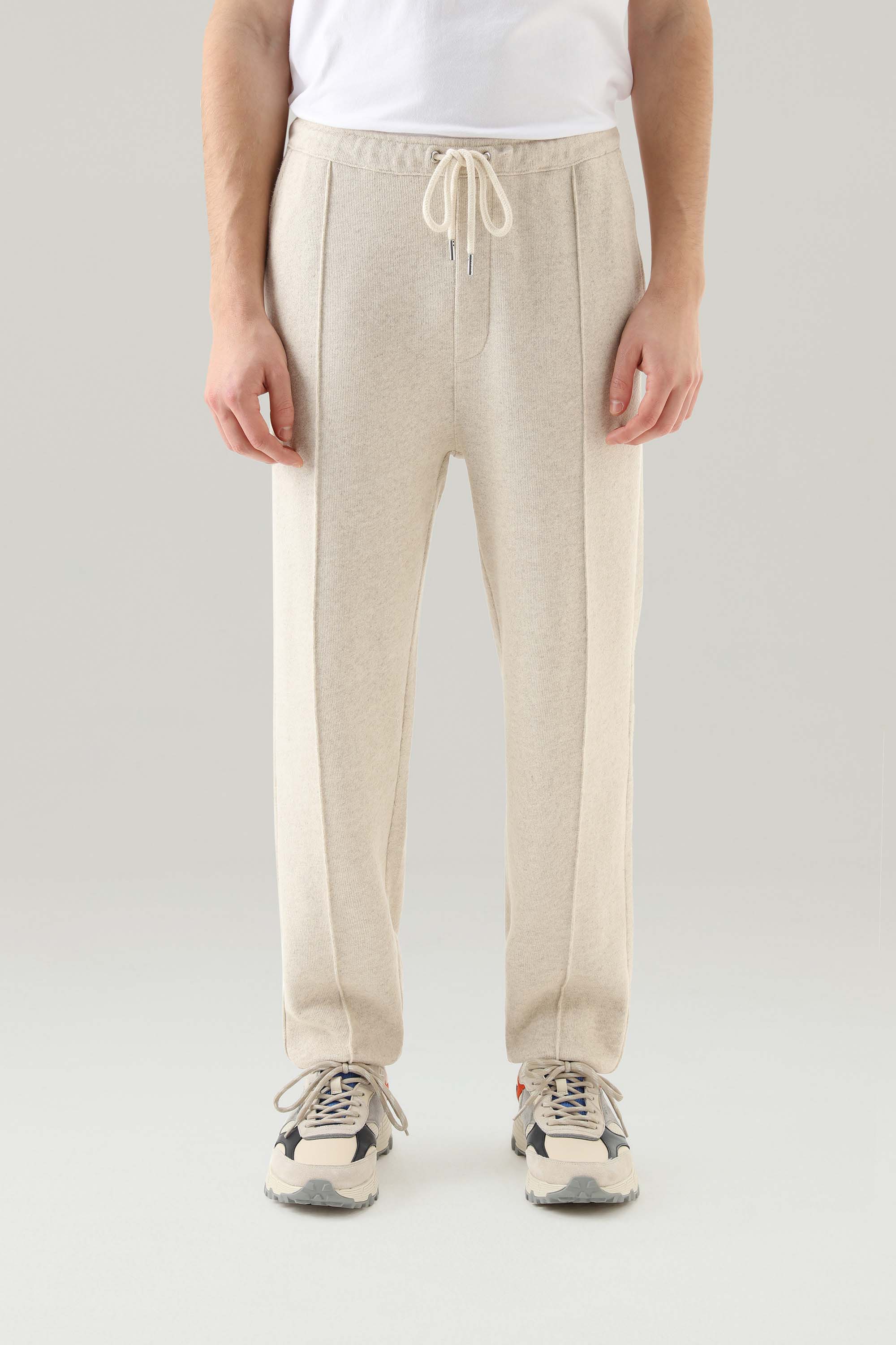 COTTON LINEN FLEECE PANTS