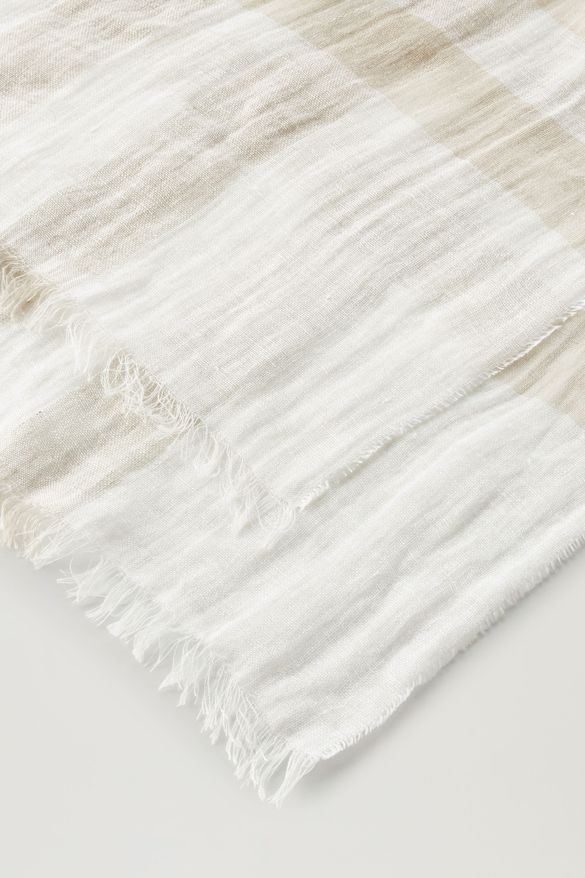 BUFFALO CHECK LINEN SCARF