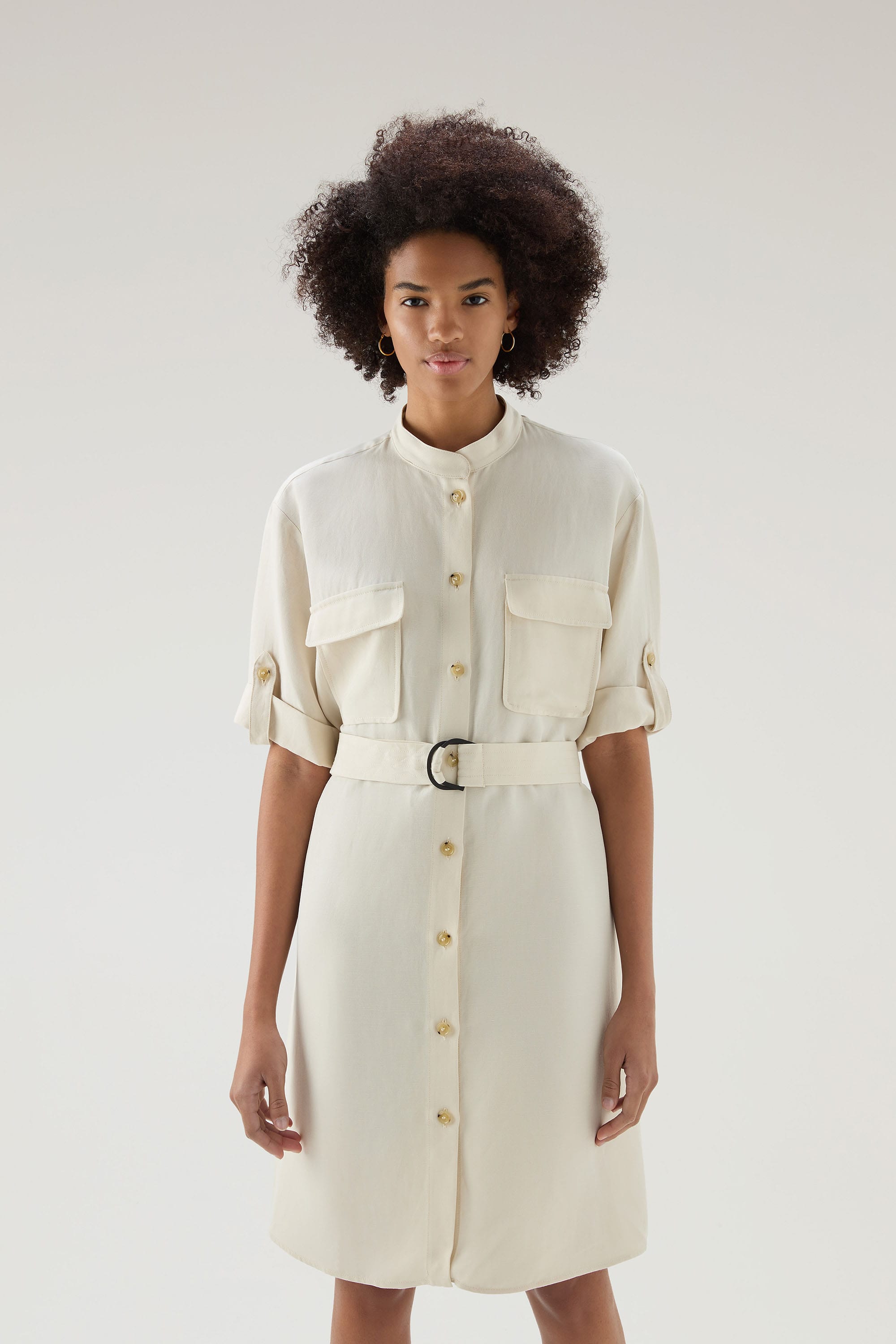 BELTED UTILITY DRESS