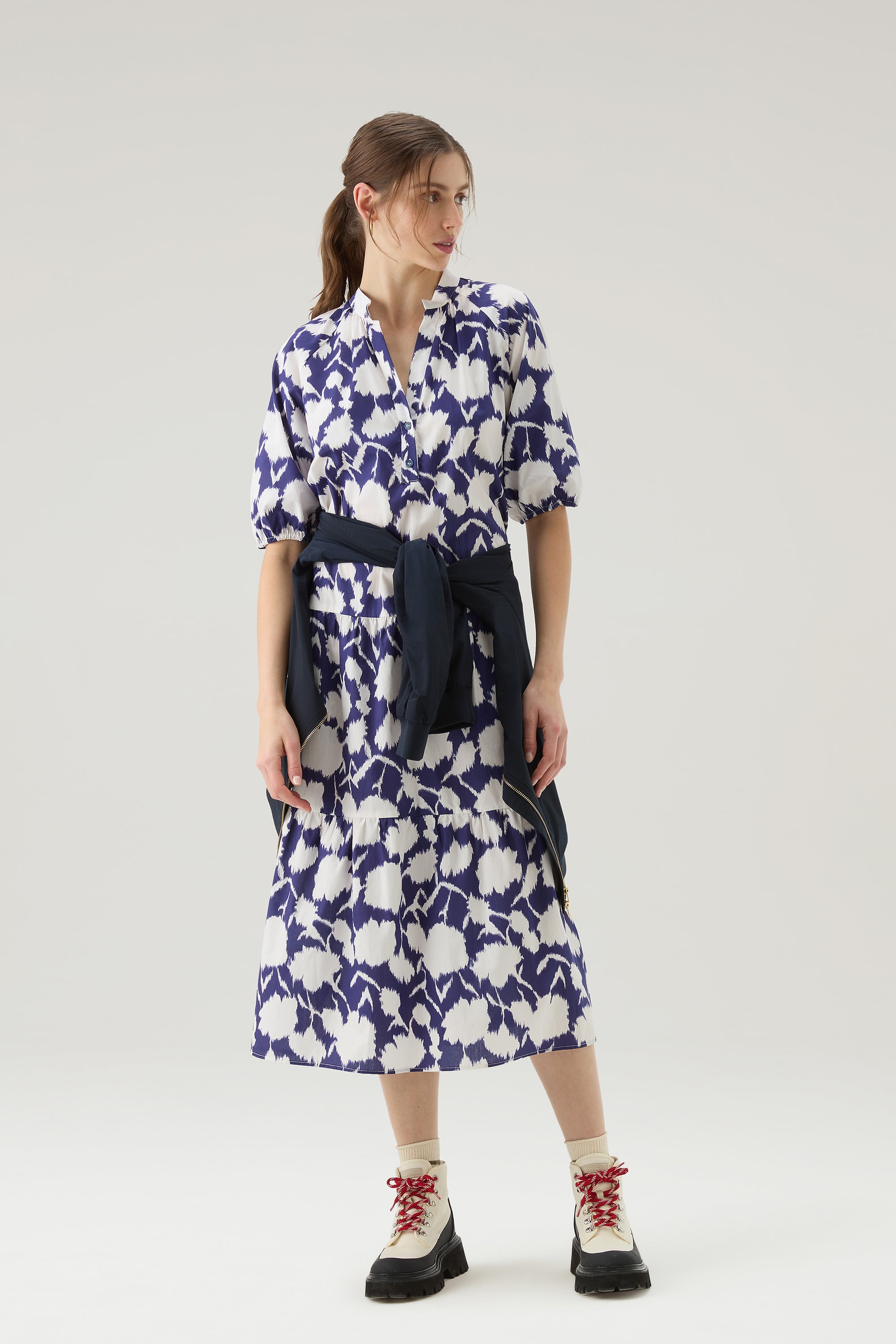 PRINTED POPLIN DRESS