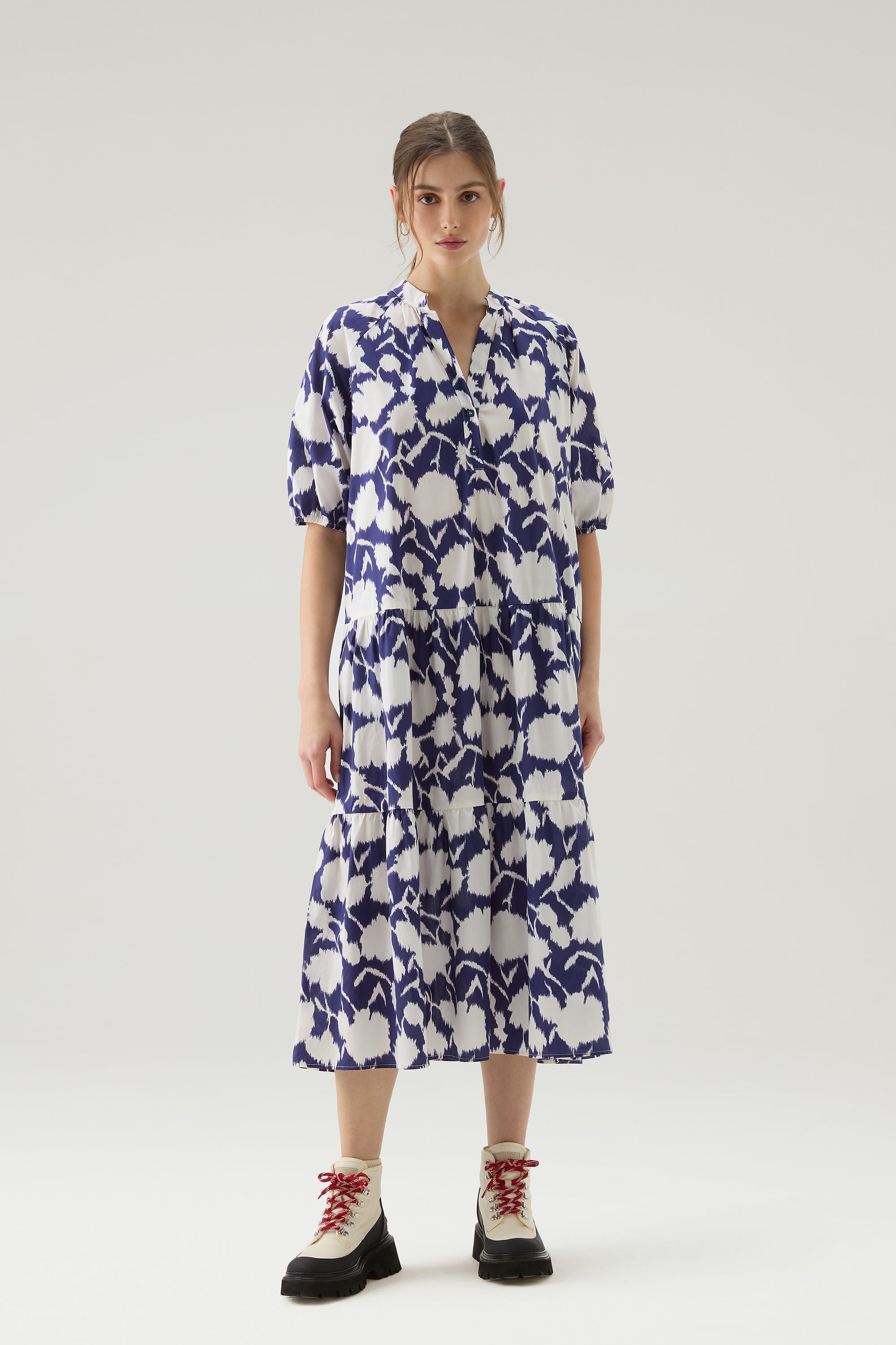 PRINTED POPLIN DRESS