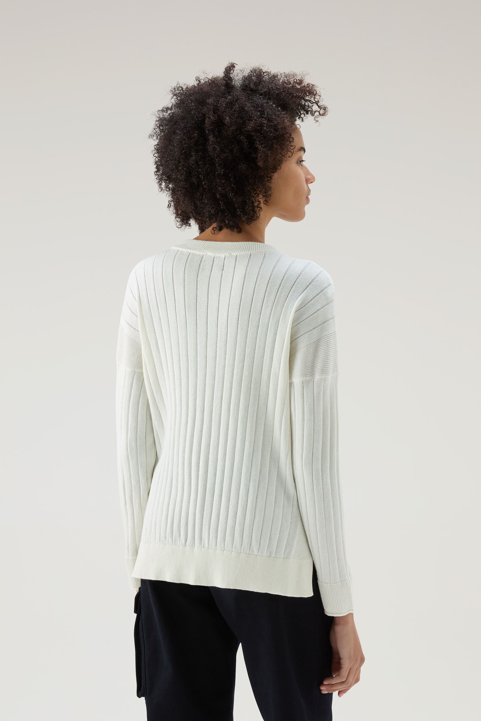 COTTON RIBBED CARDIGAN