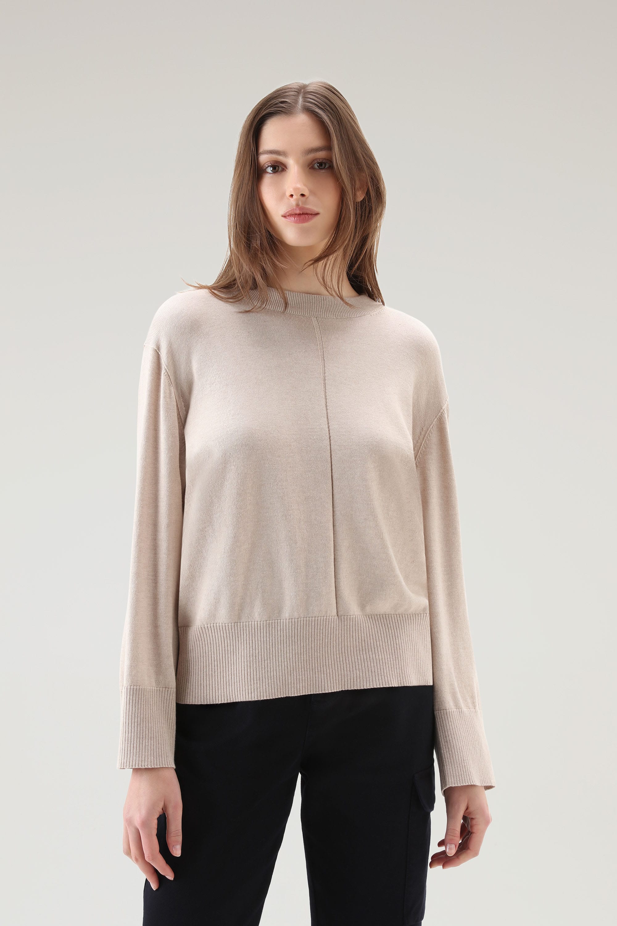 COTTON CASHMERE CREWNECK
