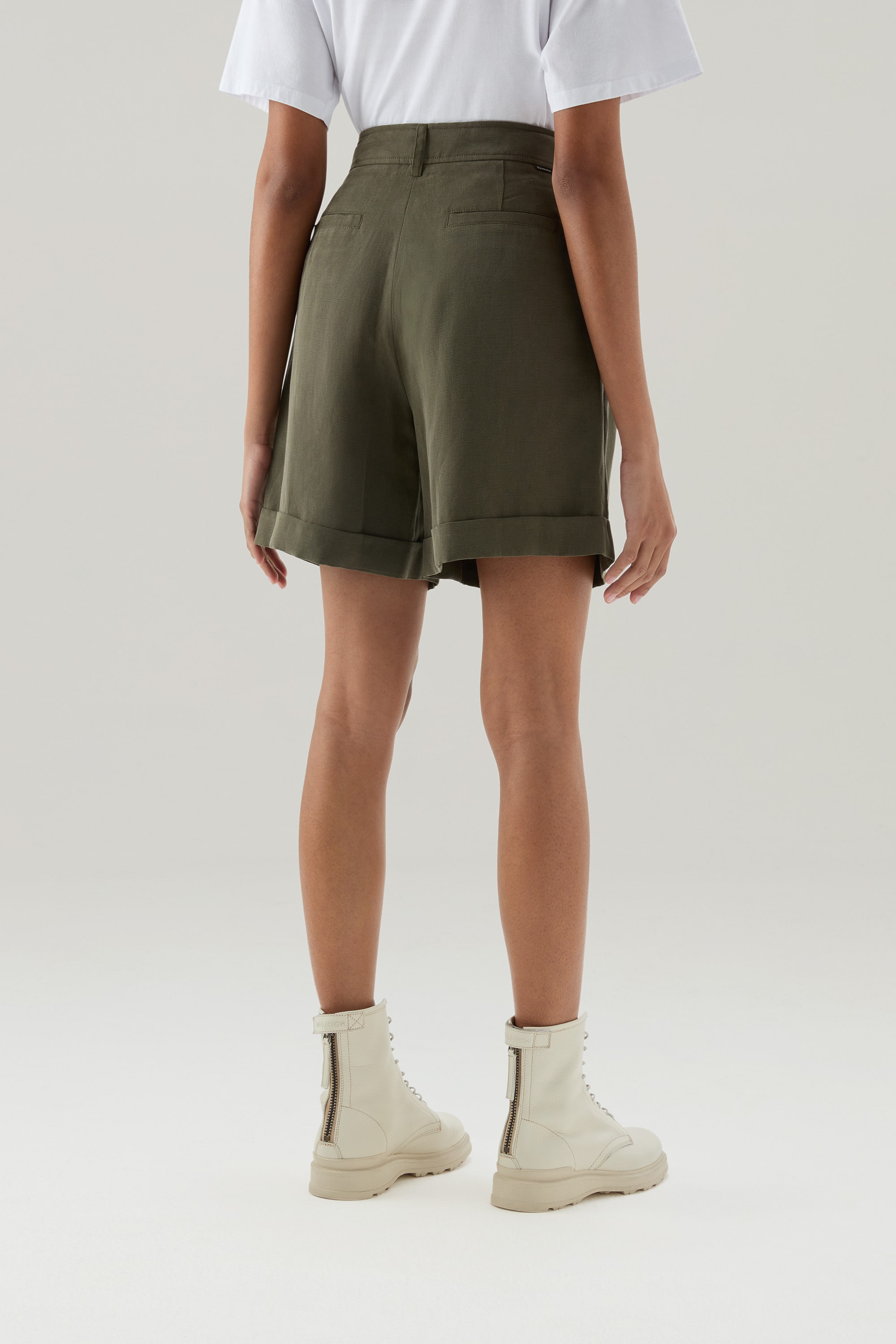 VISCOSE LINEN SHORTS