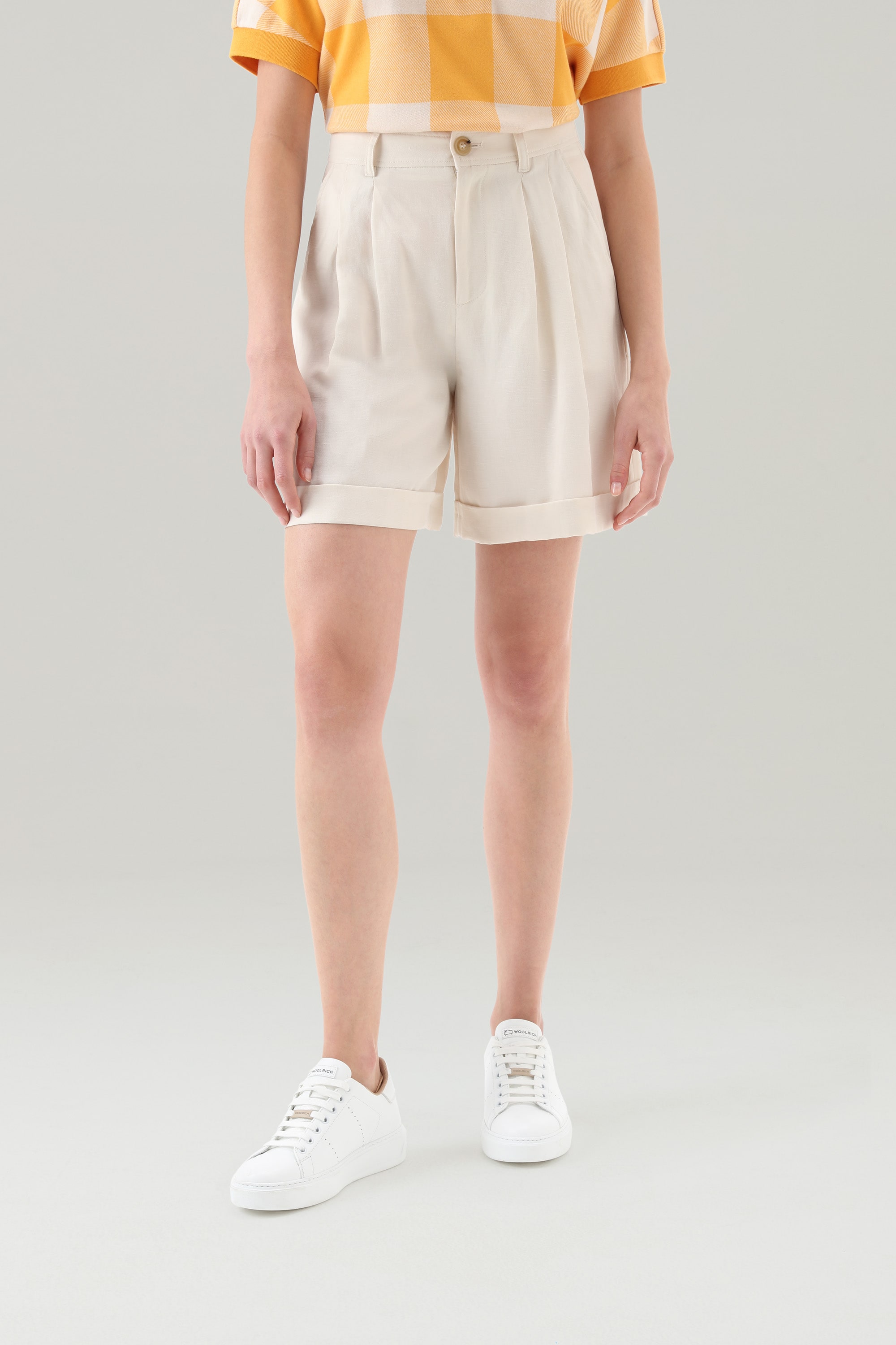 VISCOSE LINEN SHORTS
