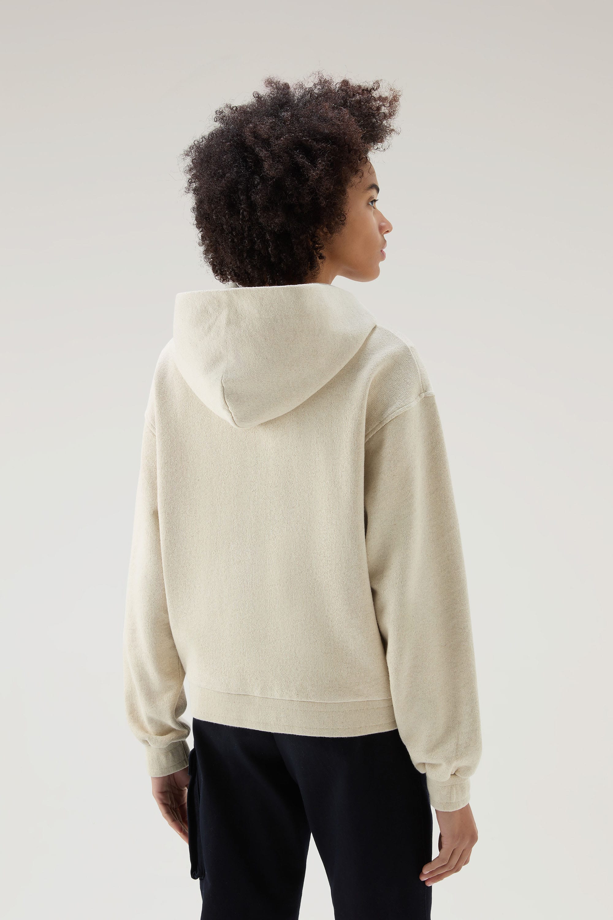 FULL ZIP LINEN HOODIE