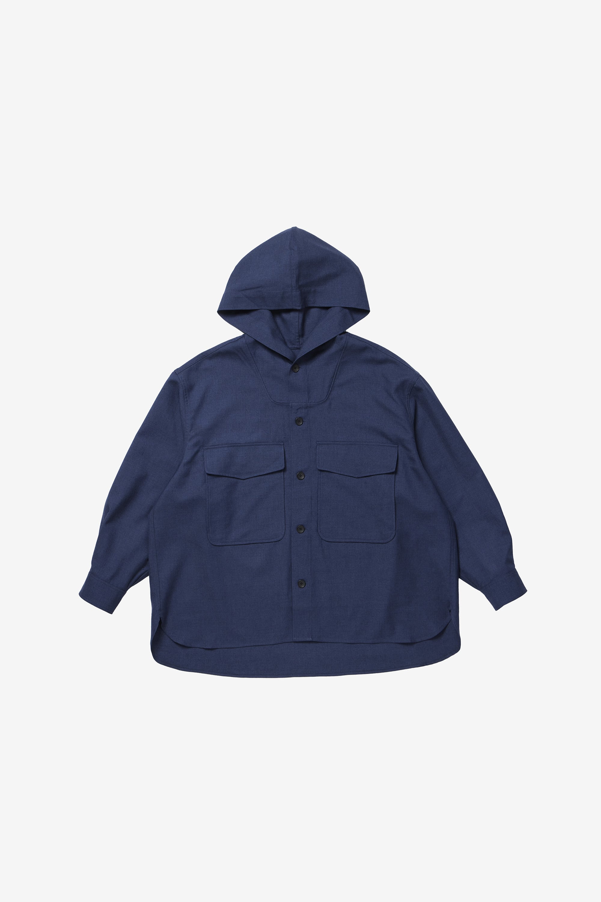 【BLACK FRIDAY】ウール ギャバジン フーディー シャツ / WOOL GABARDINE HOODIE SHIRT