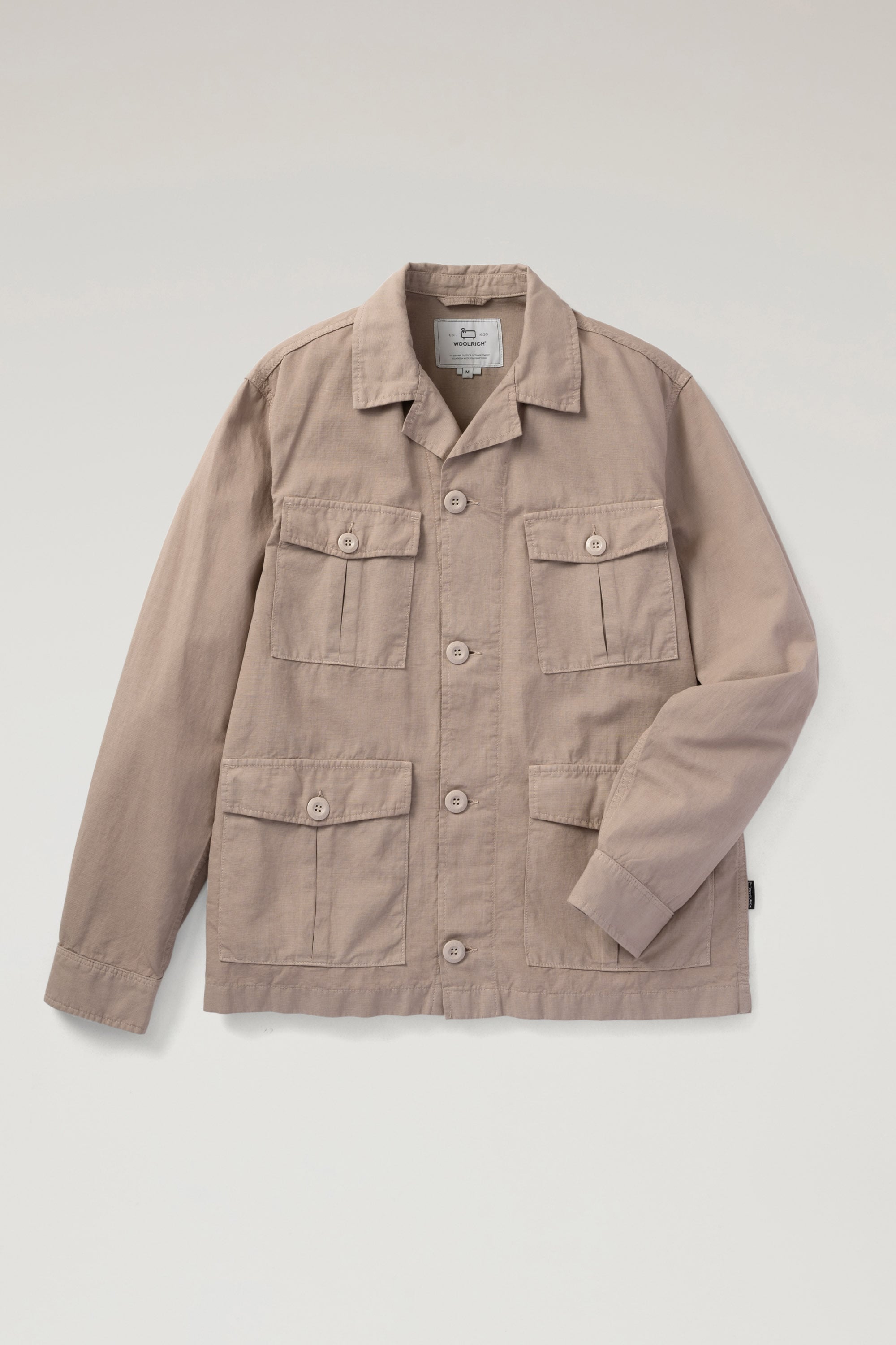 COTTON LINEN SAFARI OVERSHIRT