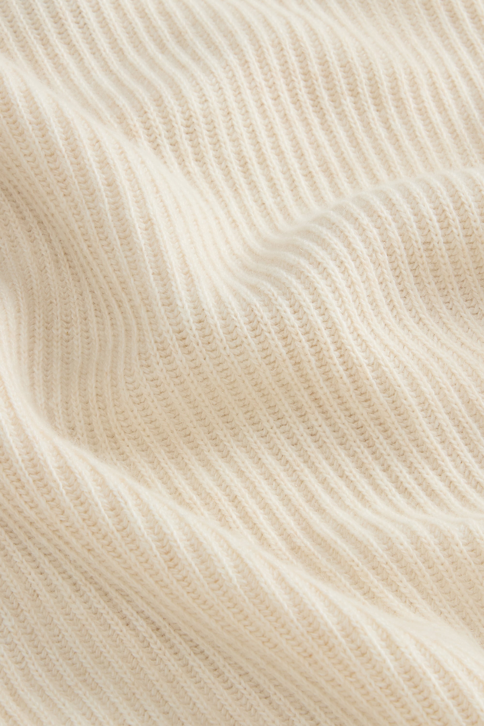 WOOL CASH RIBBED HALF-ZIP