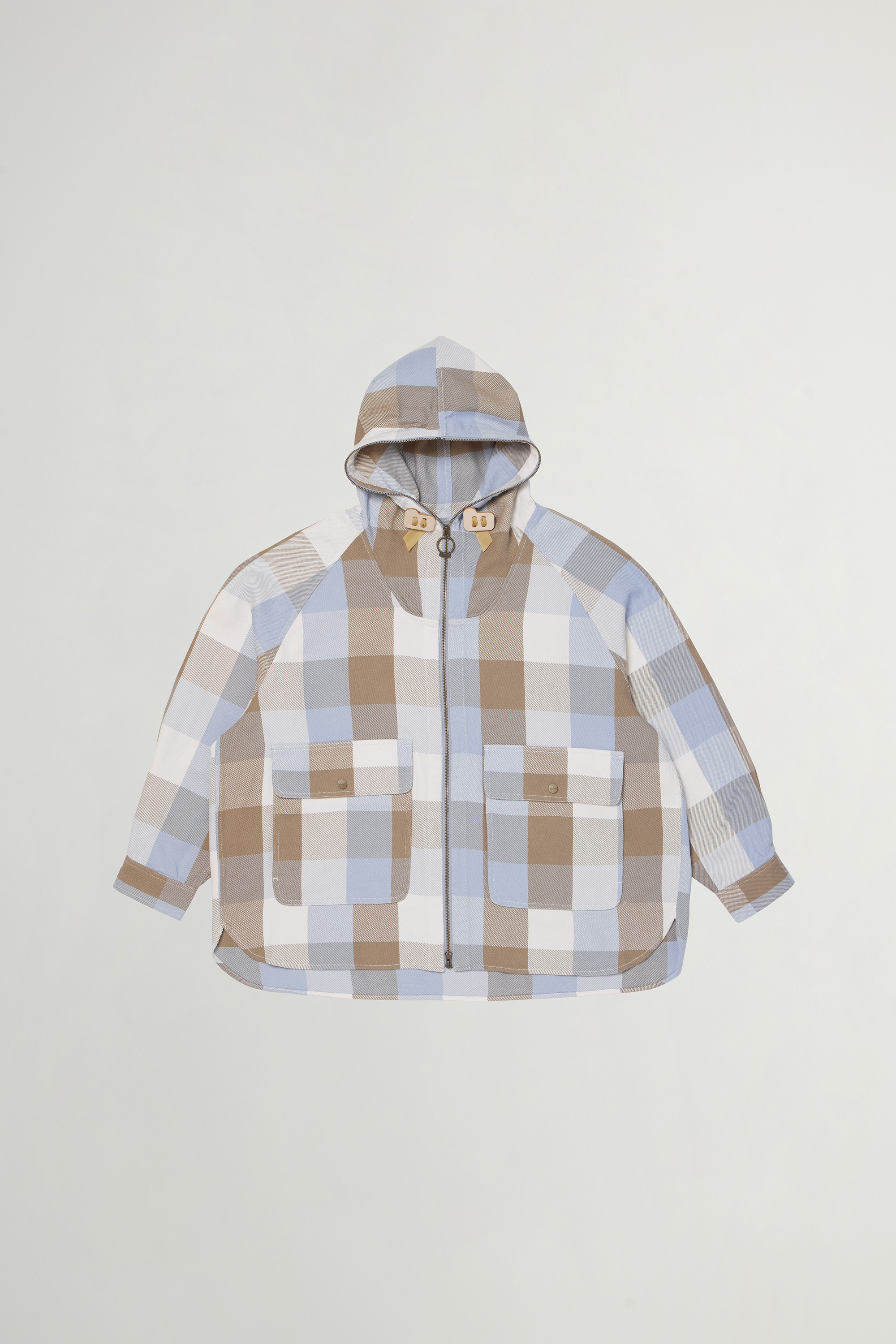 バッファローチェック ジップフーディーシャツ