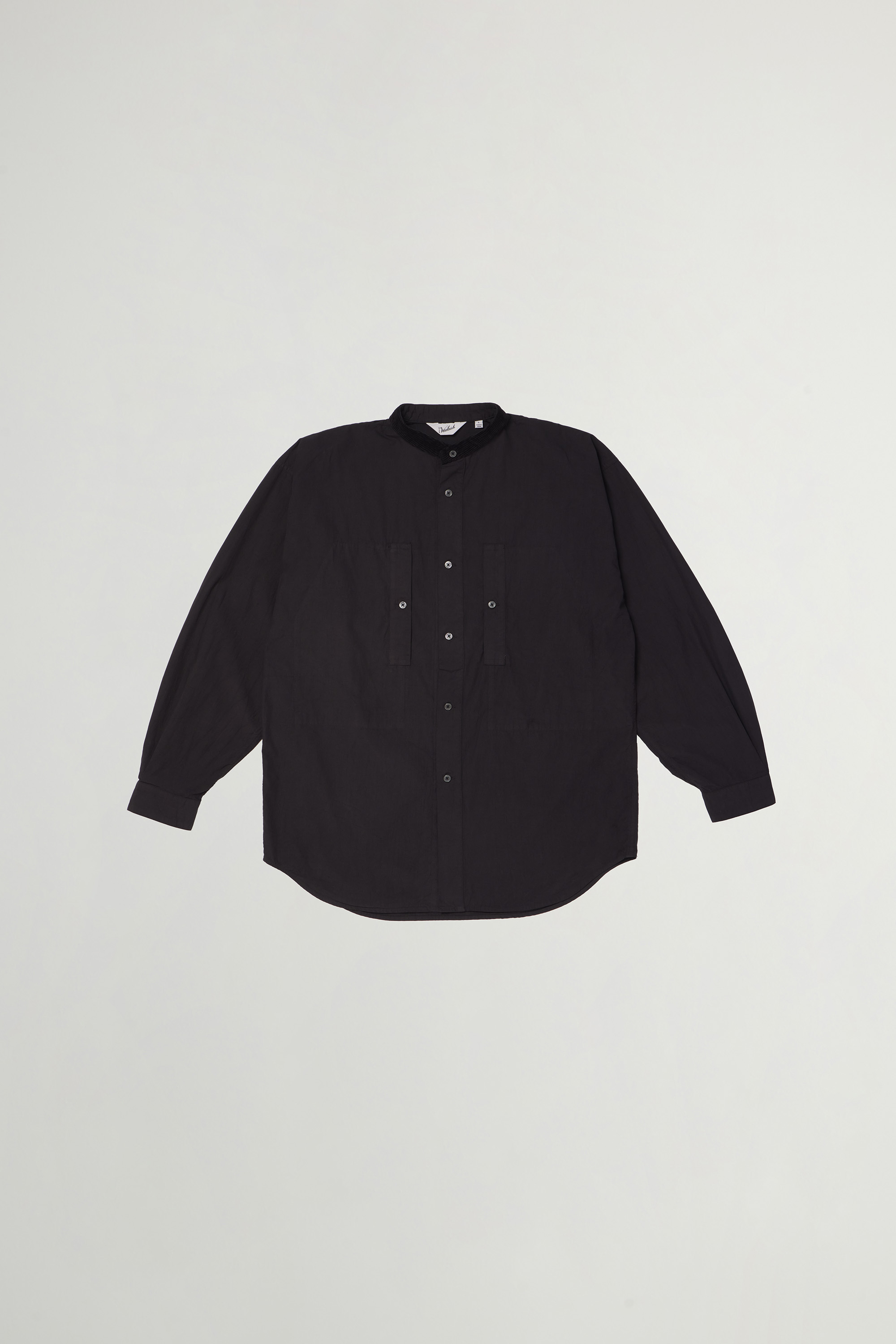 オーガニックコットン スタンドカラーシャツ